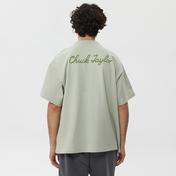 Converse Loose Fit Left Chest Sneaker Patch Back Hit Unisex Gri T-Shirt