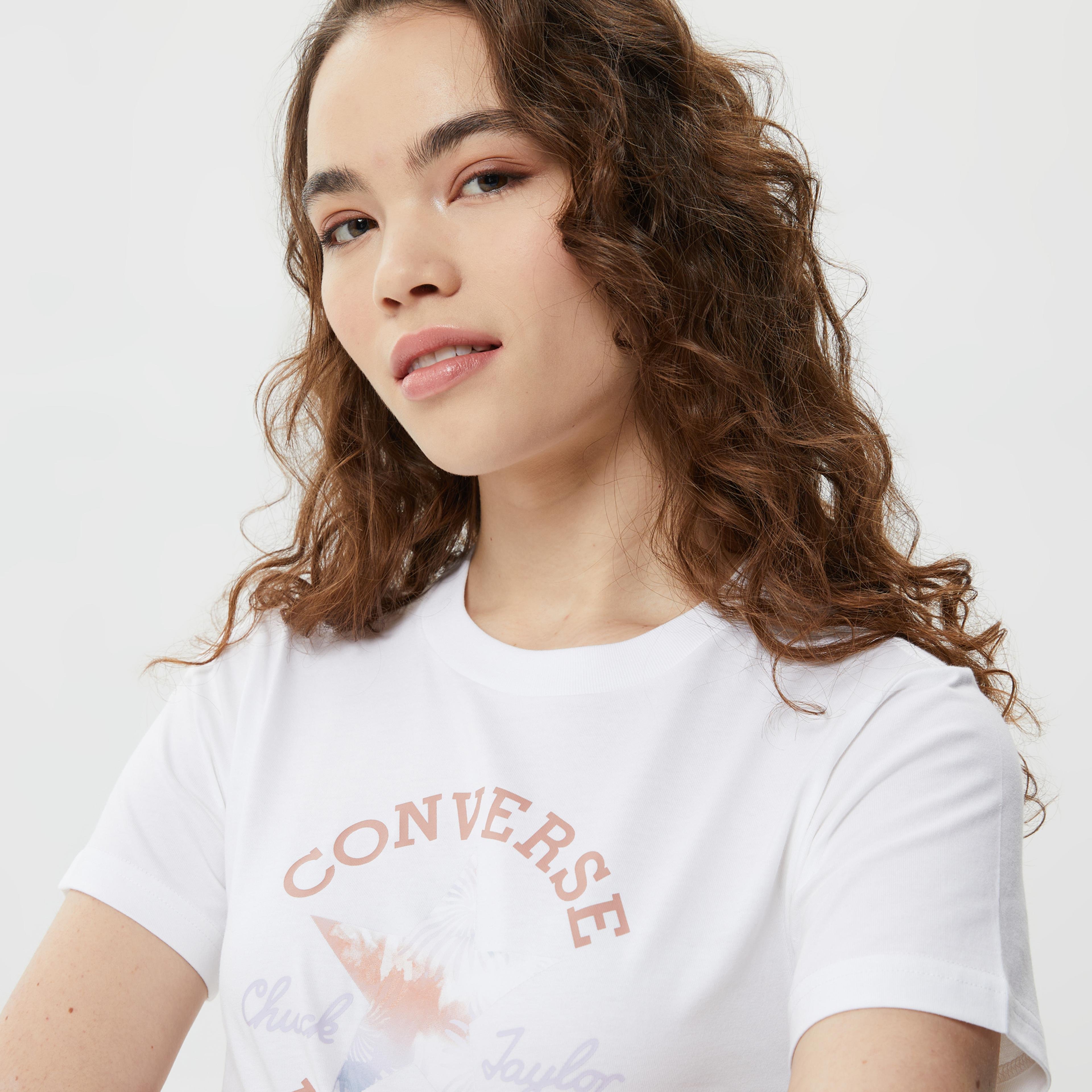 Converse Chuck Patch Infill Kadın Beyaz T-Shirt