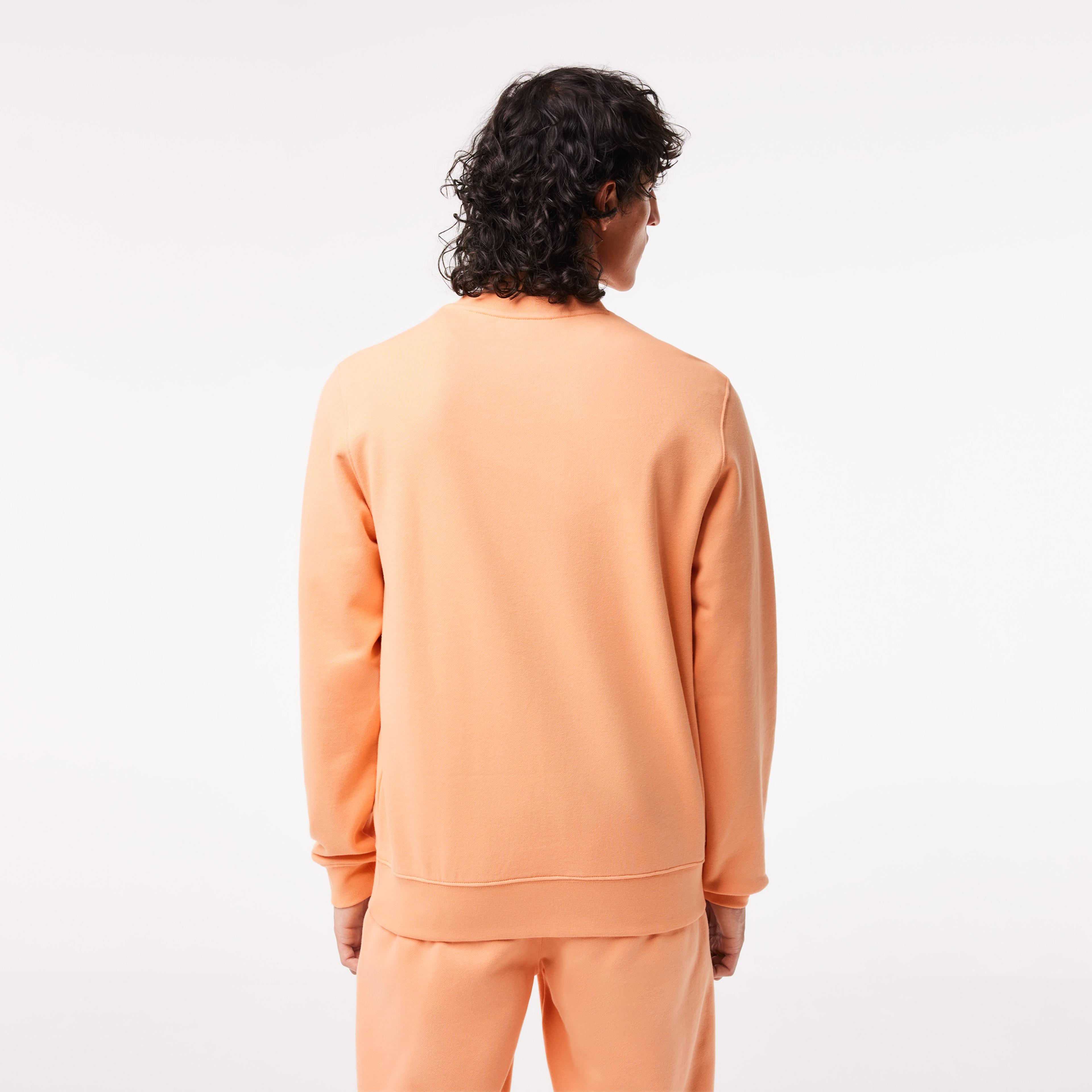 Lacoste Erkek Regular Fit Bisiklet Yaka Baskılı Turuncu Sweatshirt