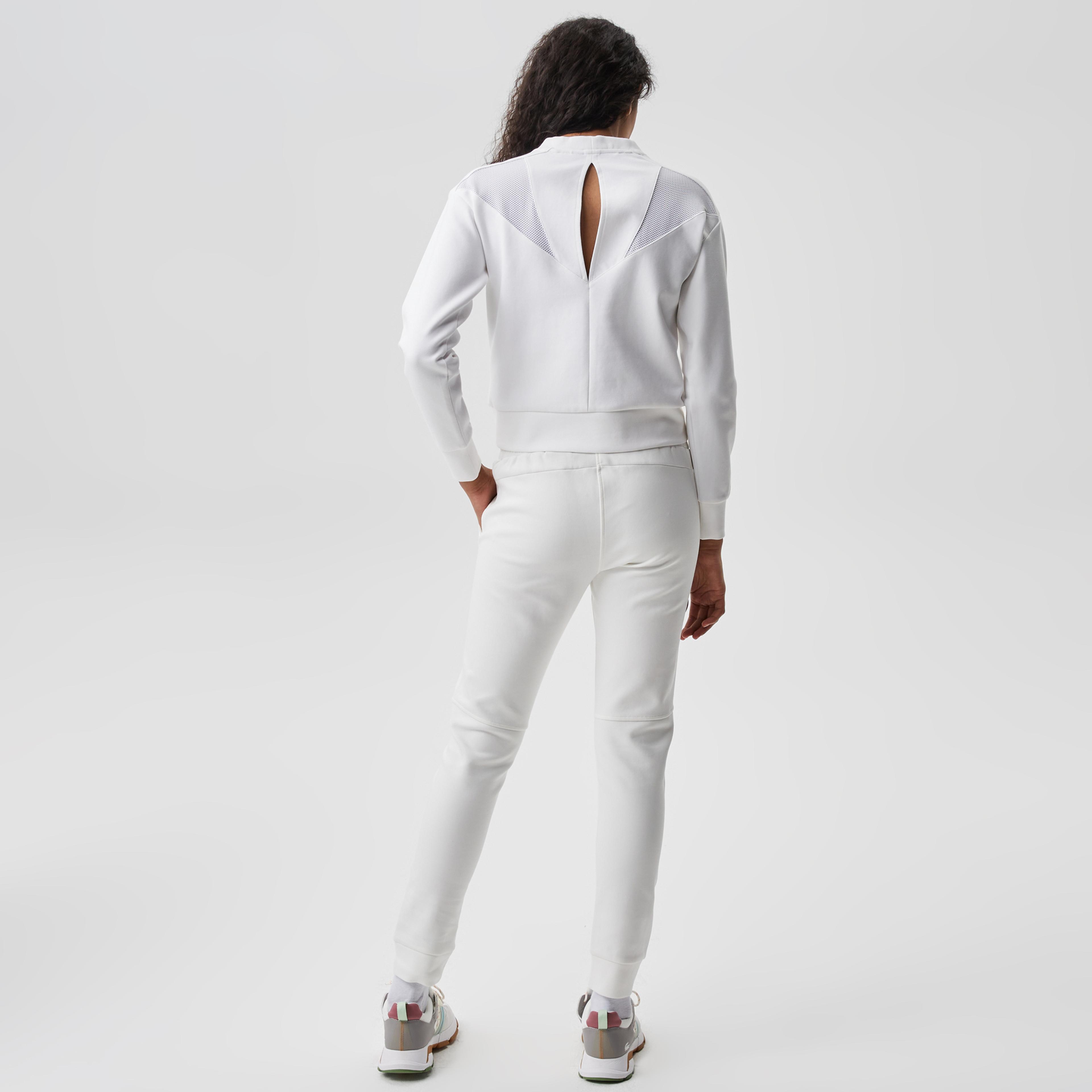 Lacoste Kadın Slim Fit Beyaz Eşofman Altı