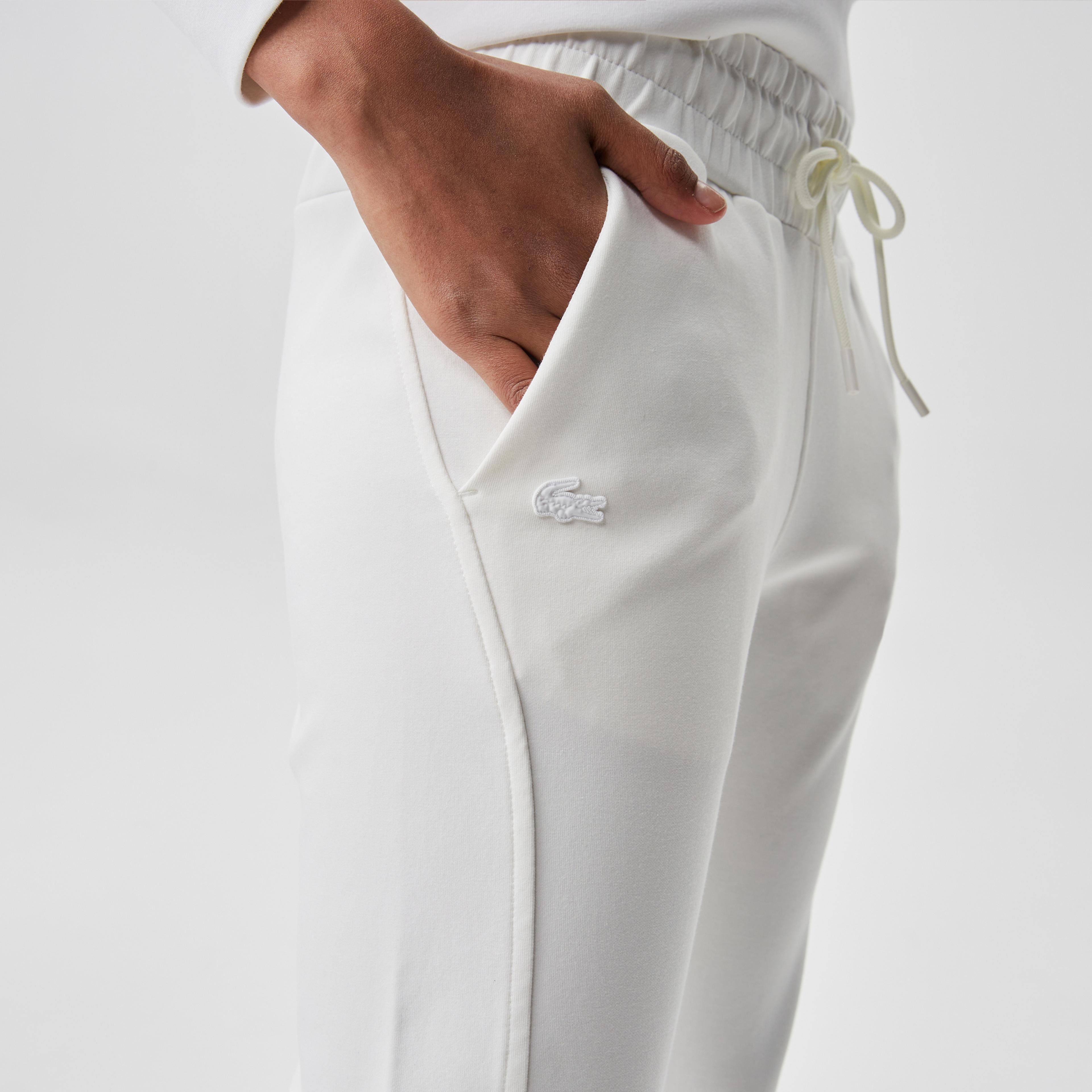 Lacoste Kadın Slim Fit Beyaz Eşofman Altı