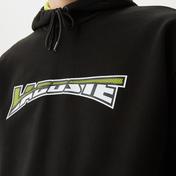 Lacoste Erkek Relaxed Fit Kapüşonlu Baskılı Siyah Sweatshirt