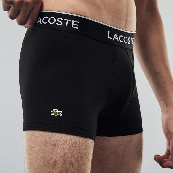 Lacoste Active Erkek 3'lü Gri/Siyah/Beyaz Boxer_3