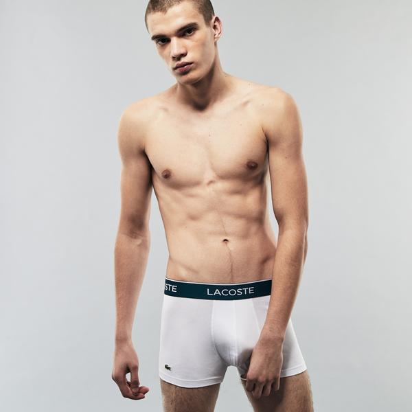Lacoste Active Erkek 3'lü Gri/Siyah/Beyaz Boxer_5