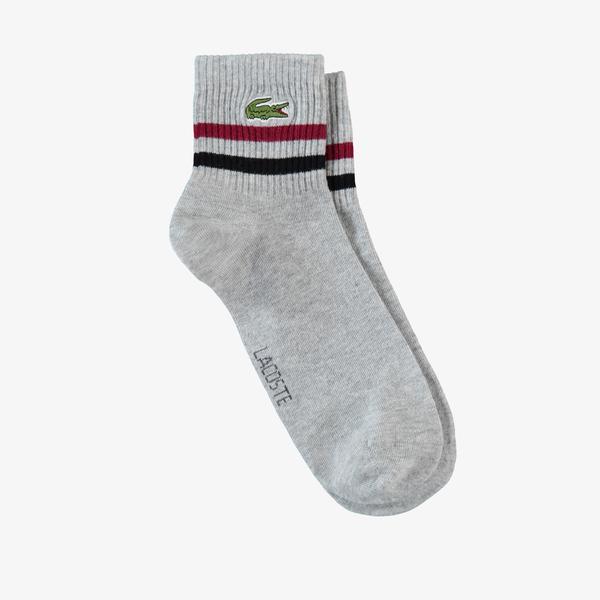 Lacoste Erkek Çizgili Gri Çorap