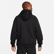 Nike Swoosh Fleece HZ Erkek Siyah Hoodie