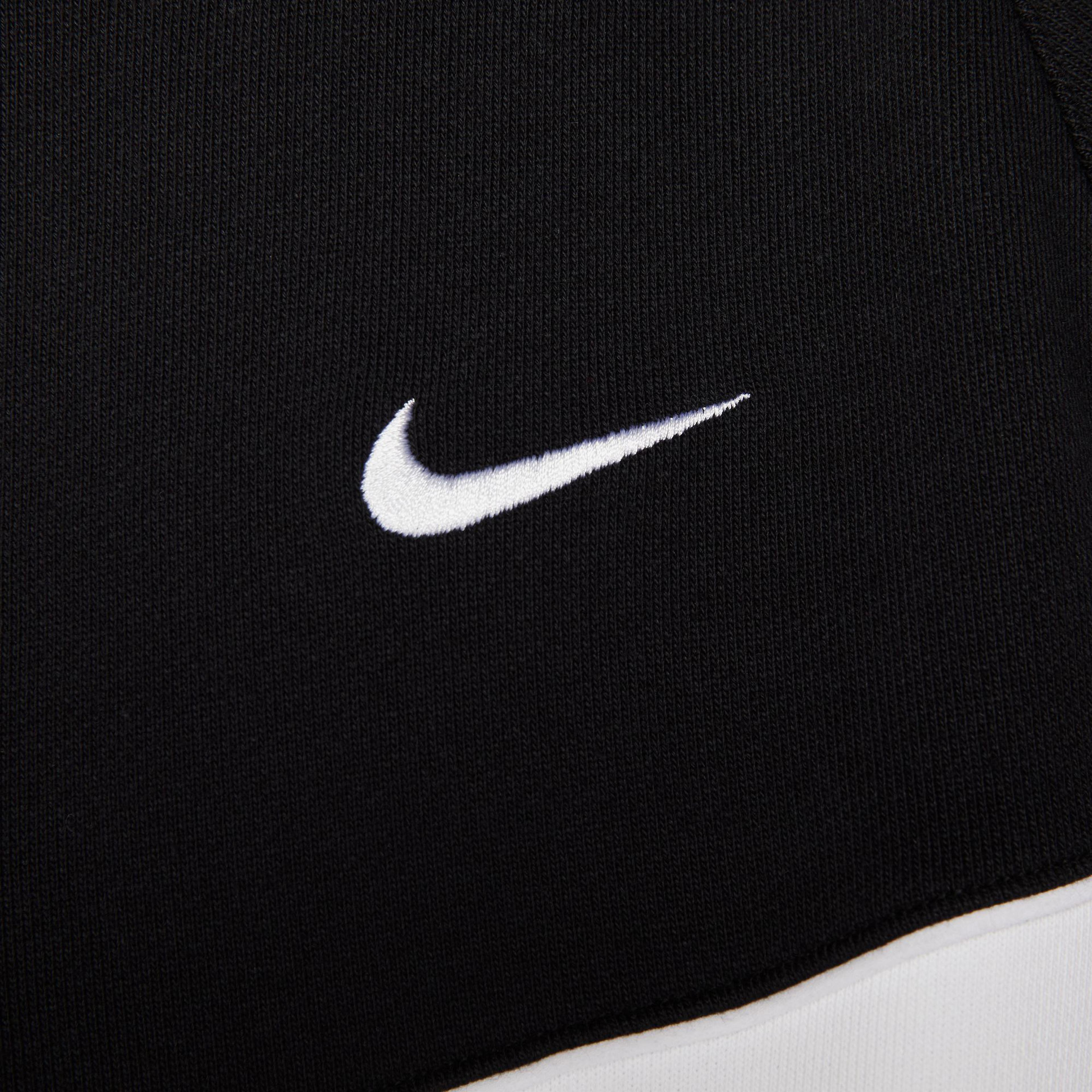 Nike Swoosh Fleece HZ Erkek Siyah Hoodie