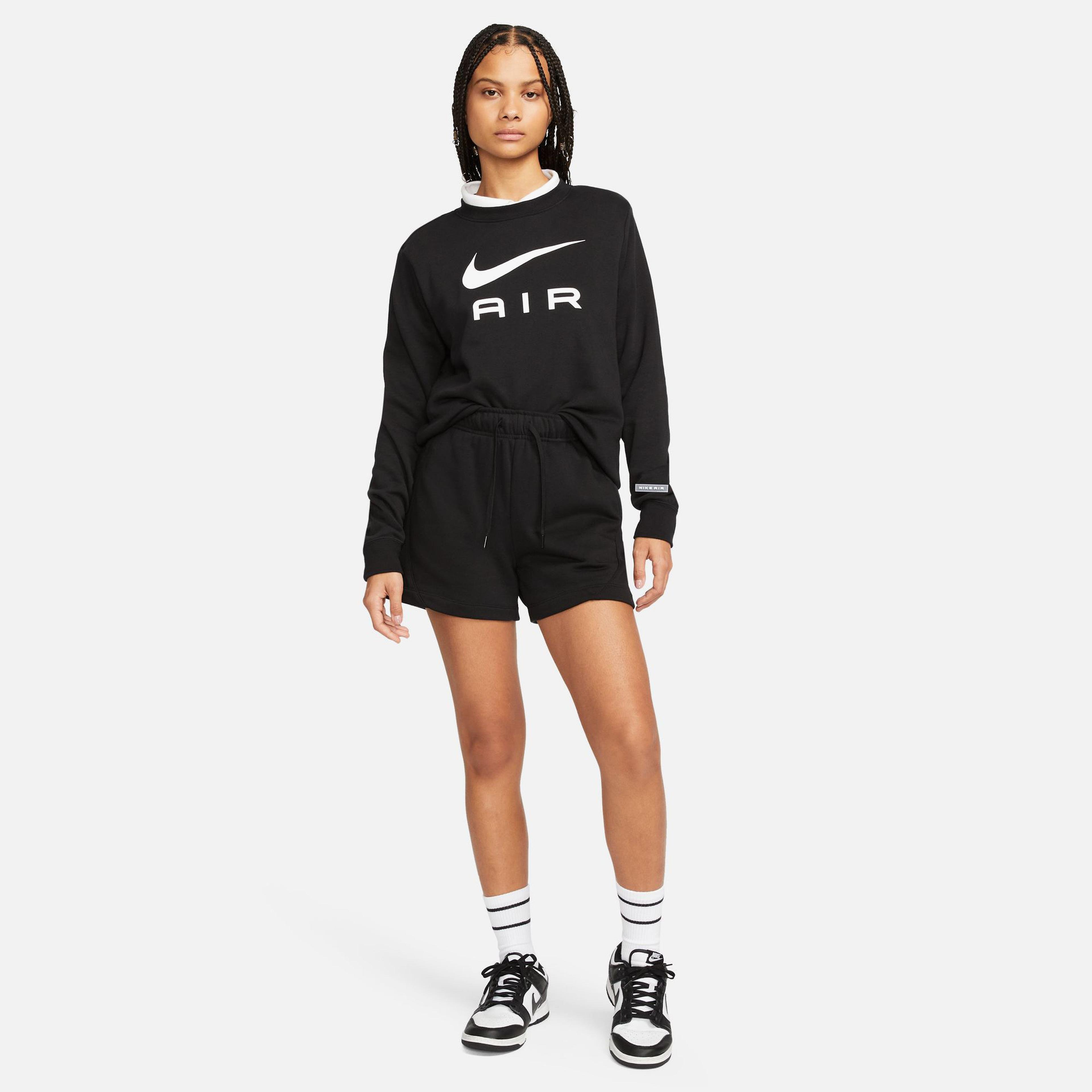 Nike Sportswear Air Fleece Mid Rise Kadın Siyah Şort