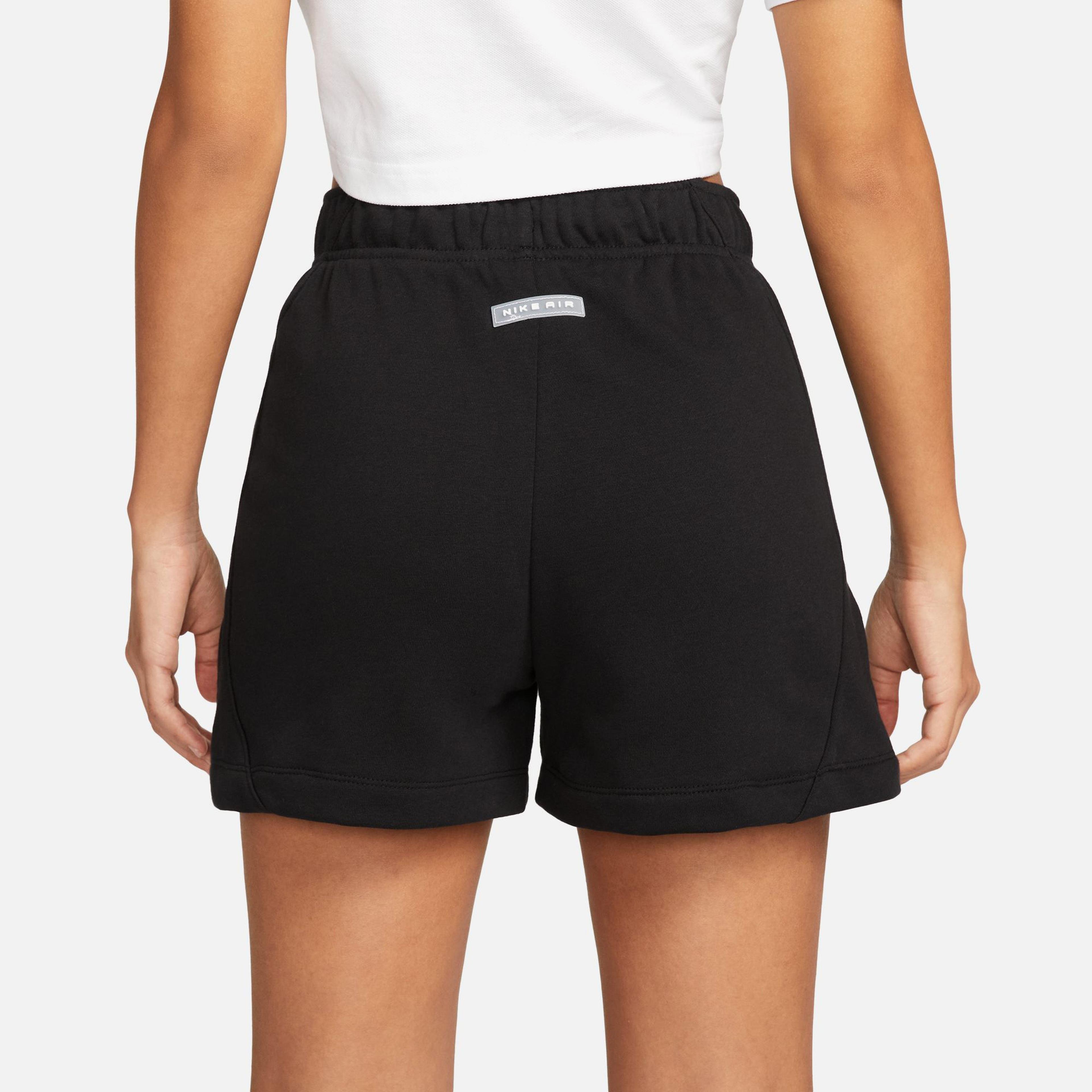 Nike Sportswear Air Fleece Mid Rise Kadın Siyah Şort