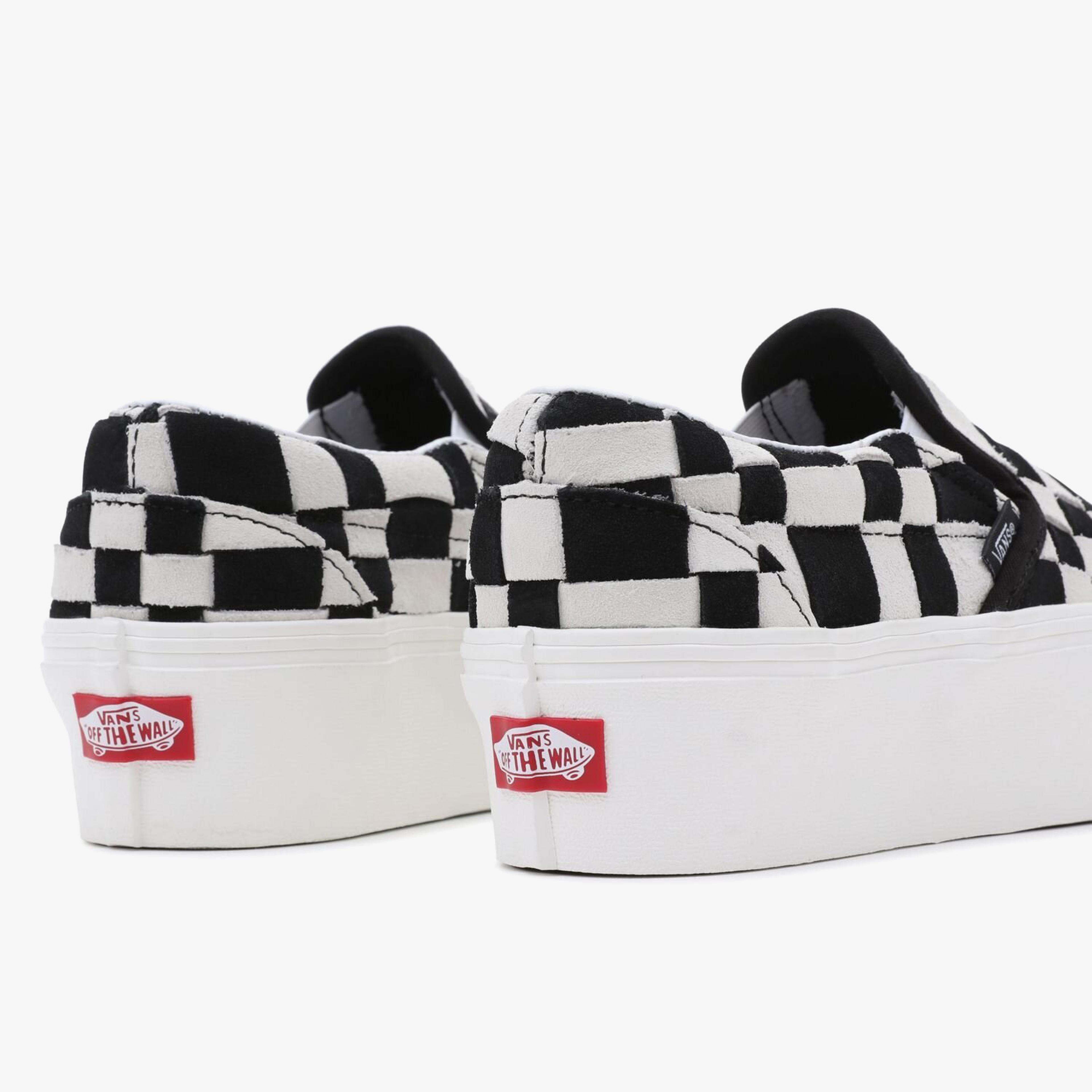 Vans Ua Classic Slip-On Stackform Platform Kadın Siyah/Beyaz Sneaker