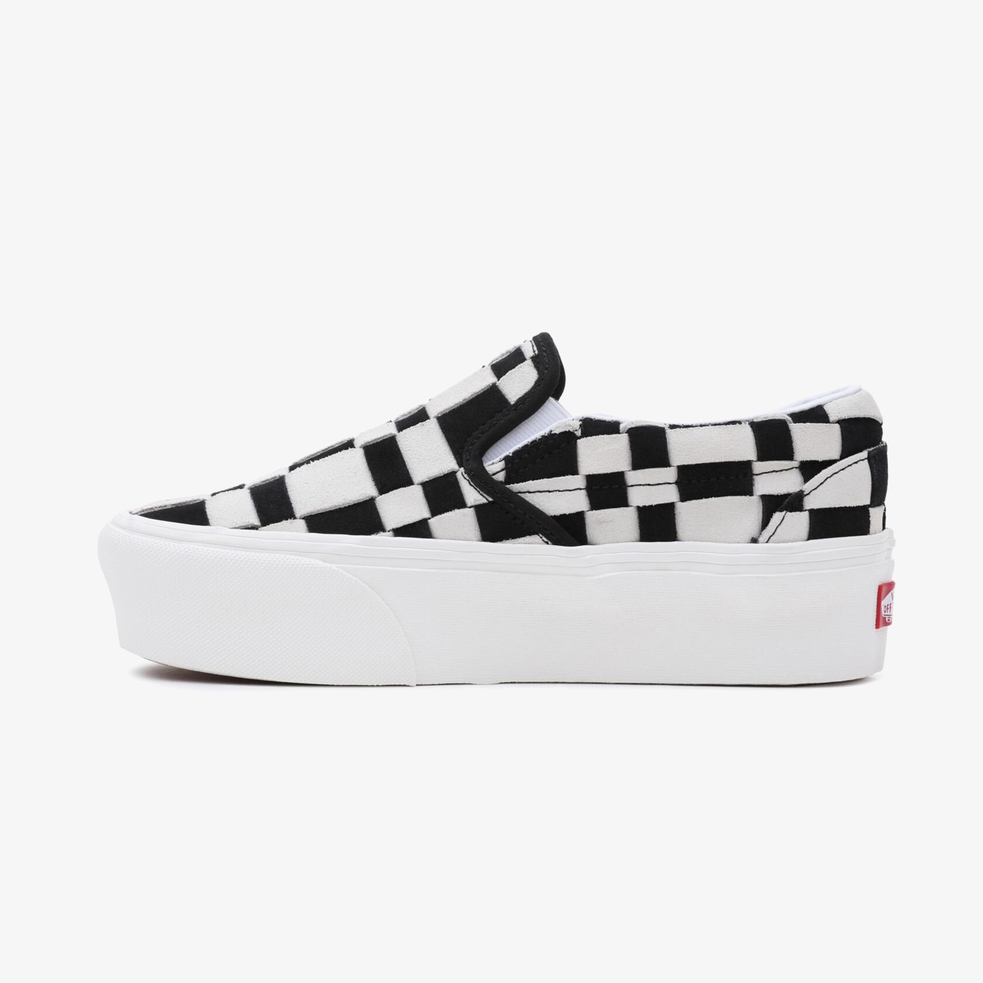 Vans Ua Classic Slip-On Stackform Platform Kadın Siyah/Beyaz Sneaker