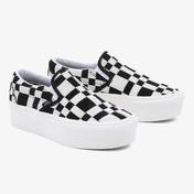 Vans Ua Classic Slip-On Stackform Platform Kadın Siyah/Beyaz Sneaker