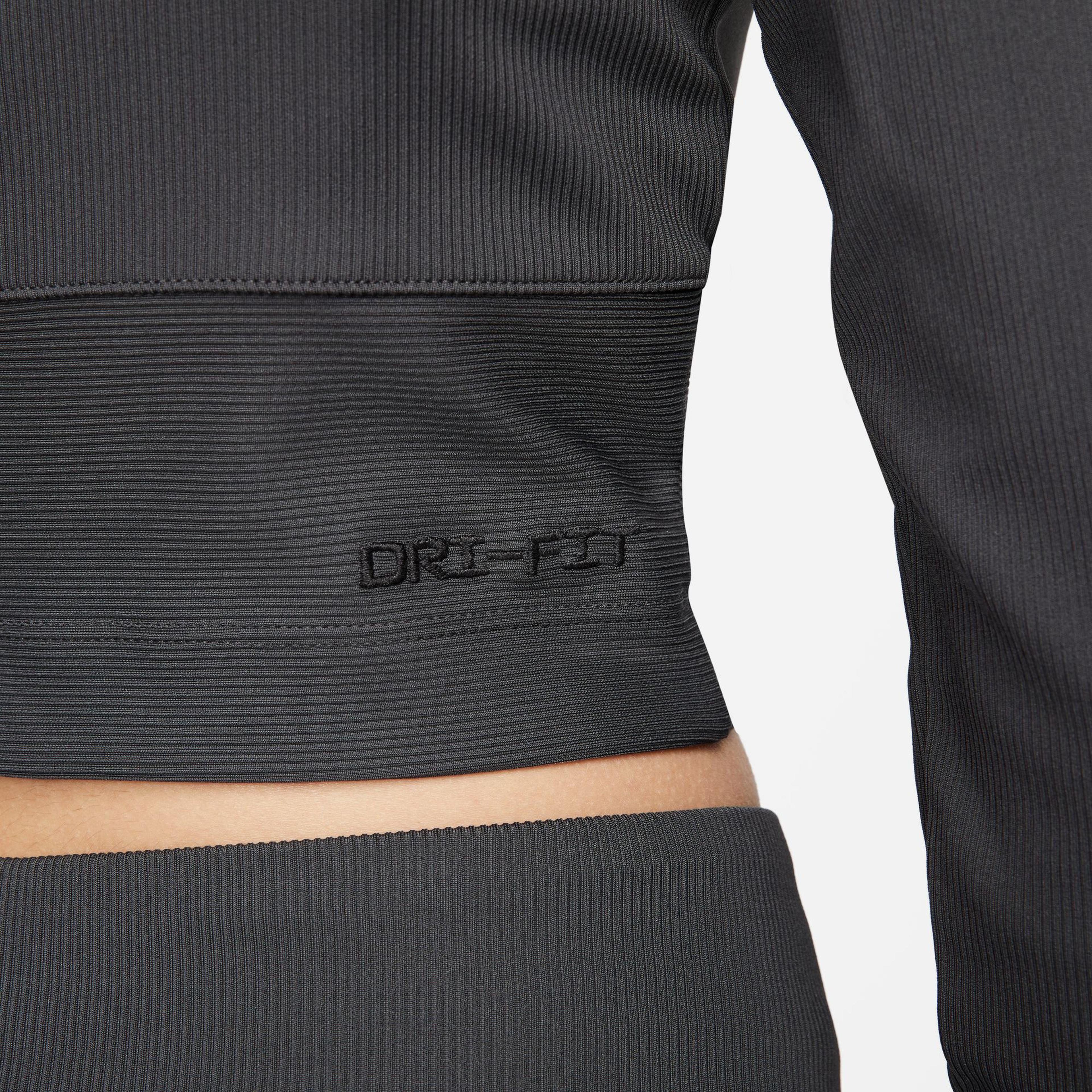 Nike Sportswear Top Rib Kadın Gri T-Shirt