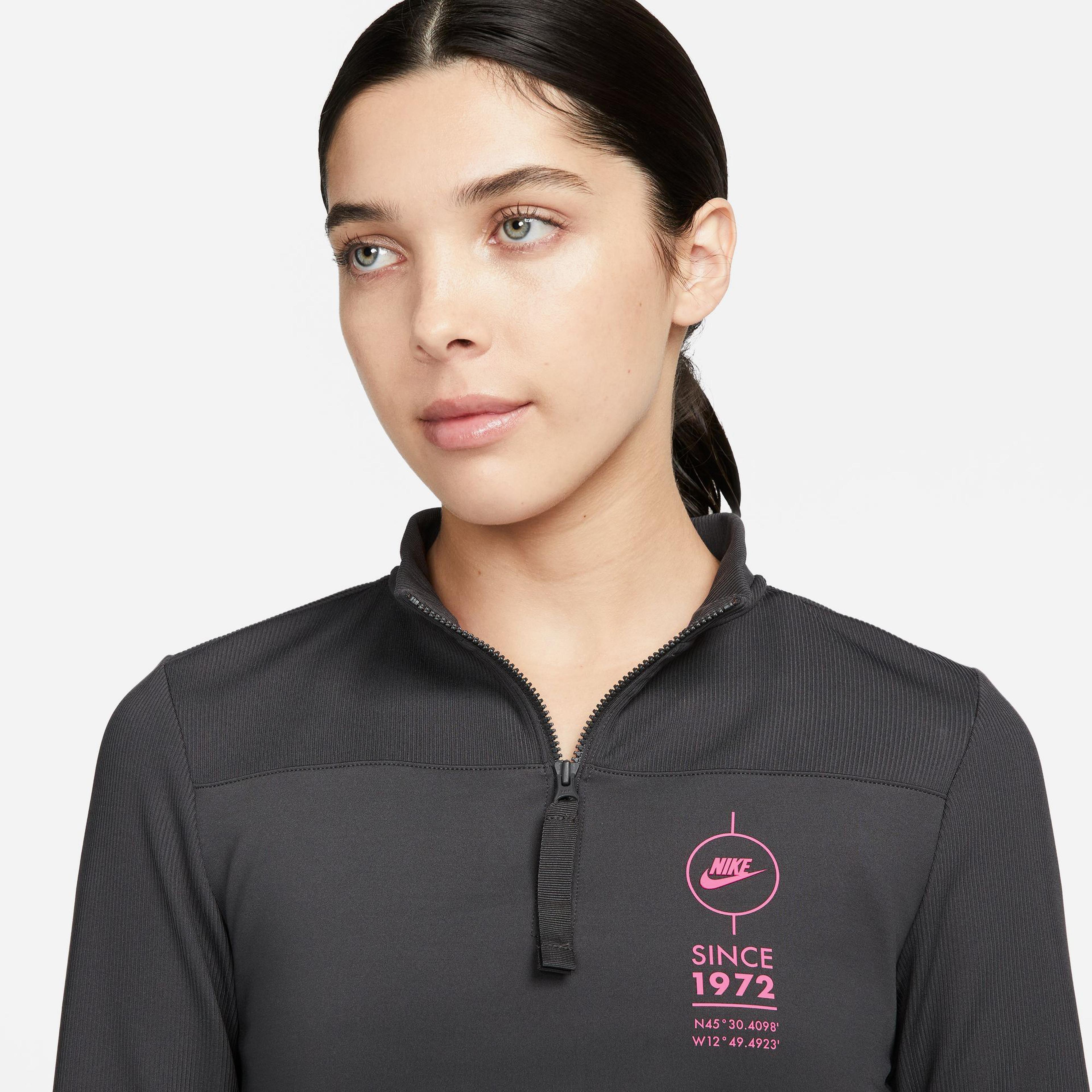 Nike Sportswear Top Rib Kadın Gri T-Shirt