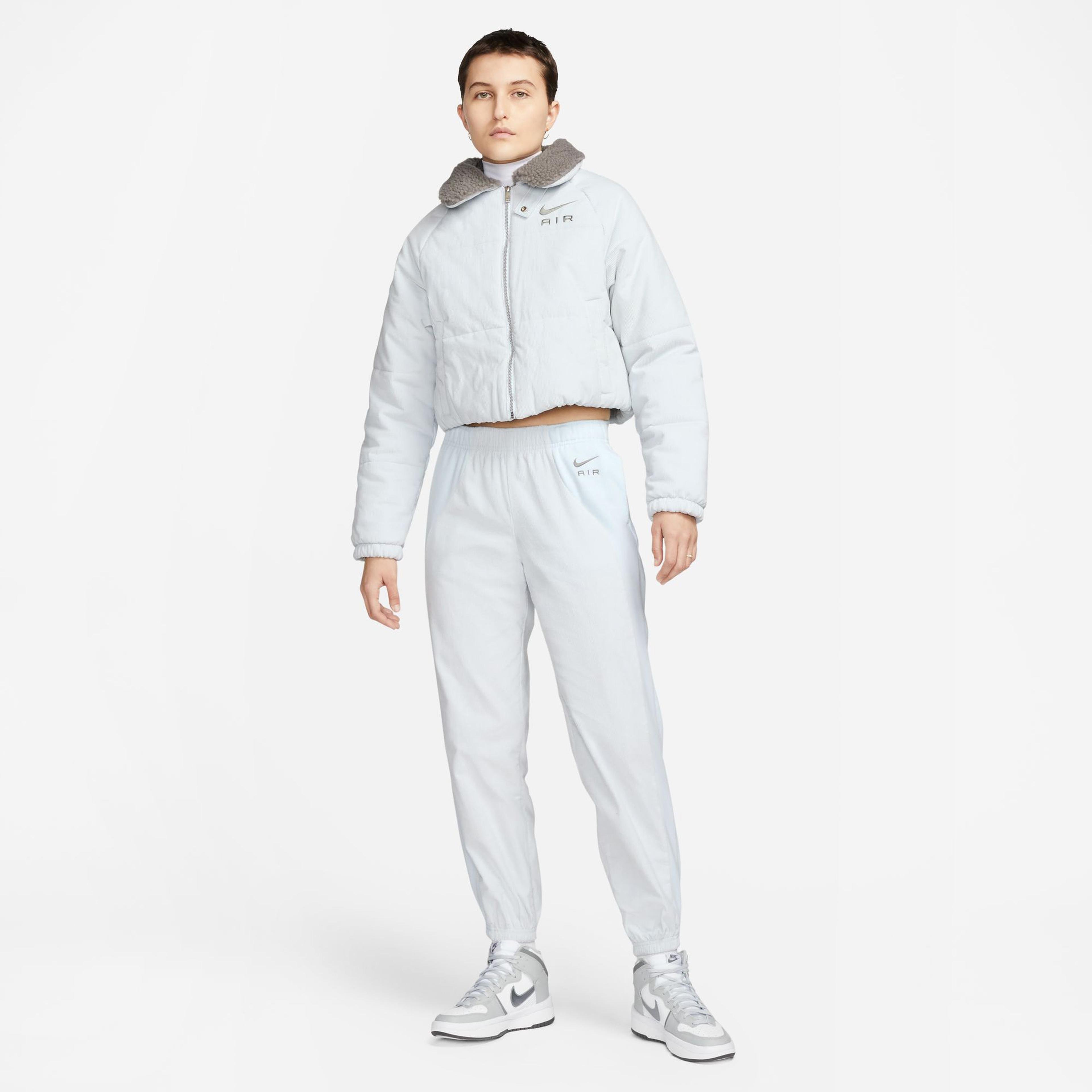 Nike Sportswear Air Cord Fleece High Rise Kadın Beyaz Eşofman Altı