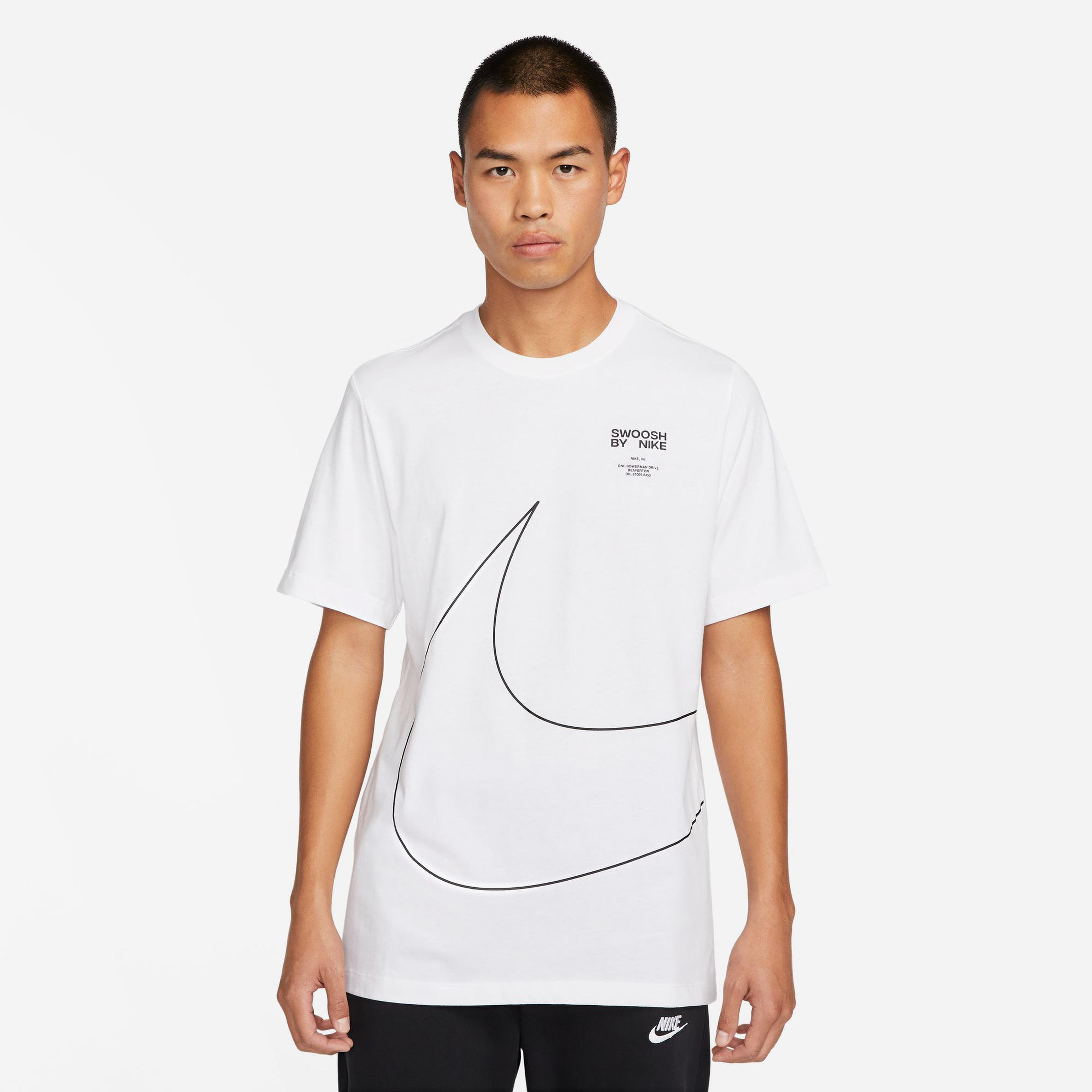 Nike Big Swoosh Erkek Beyaz T-Shirt