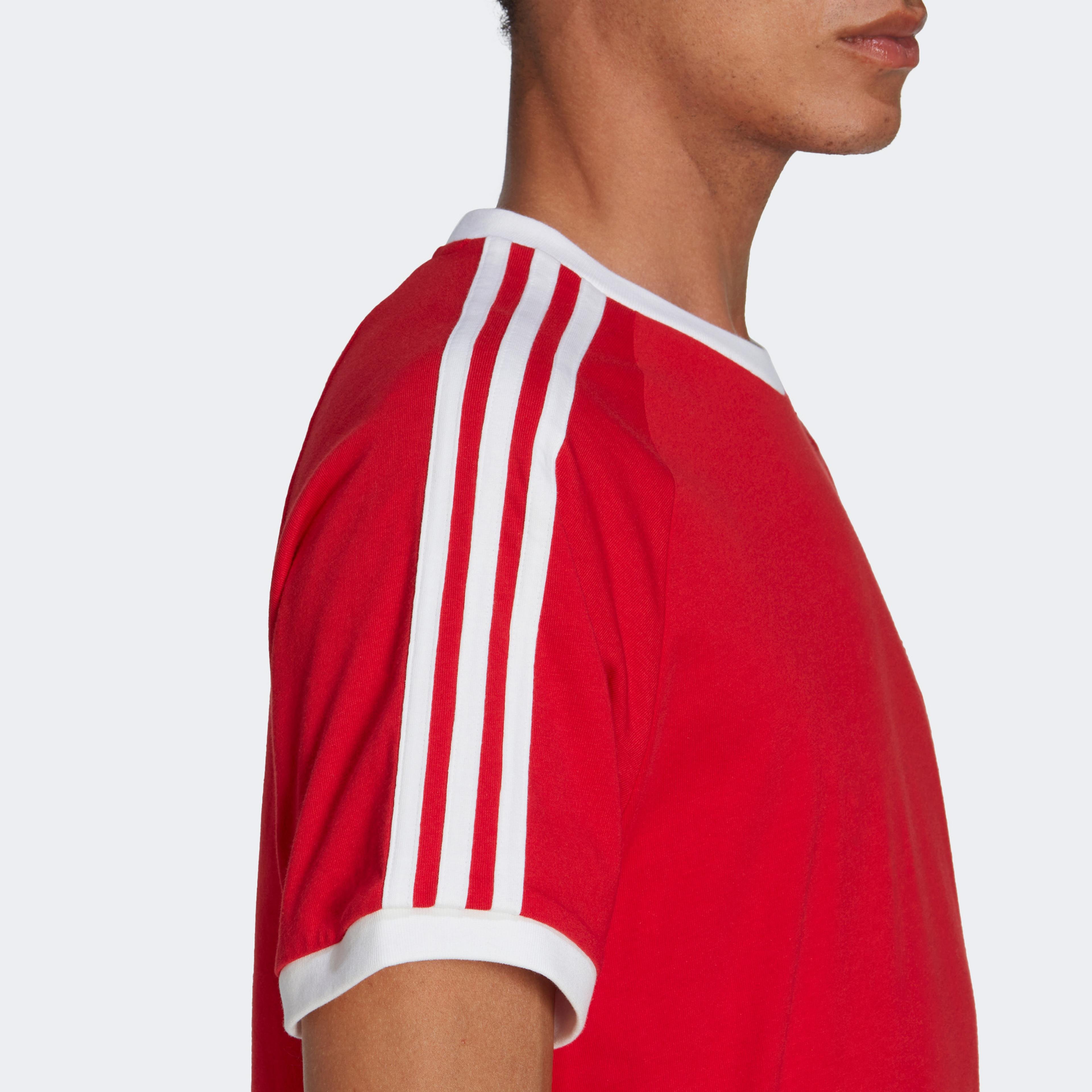 adidas Adicolor Classics 3 Stripes Erkek Kırmızı T-Shirt