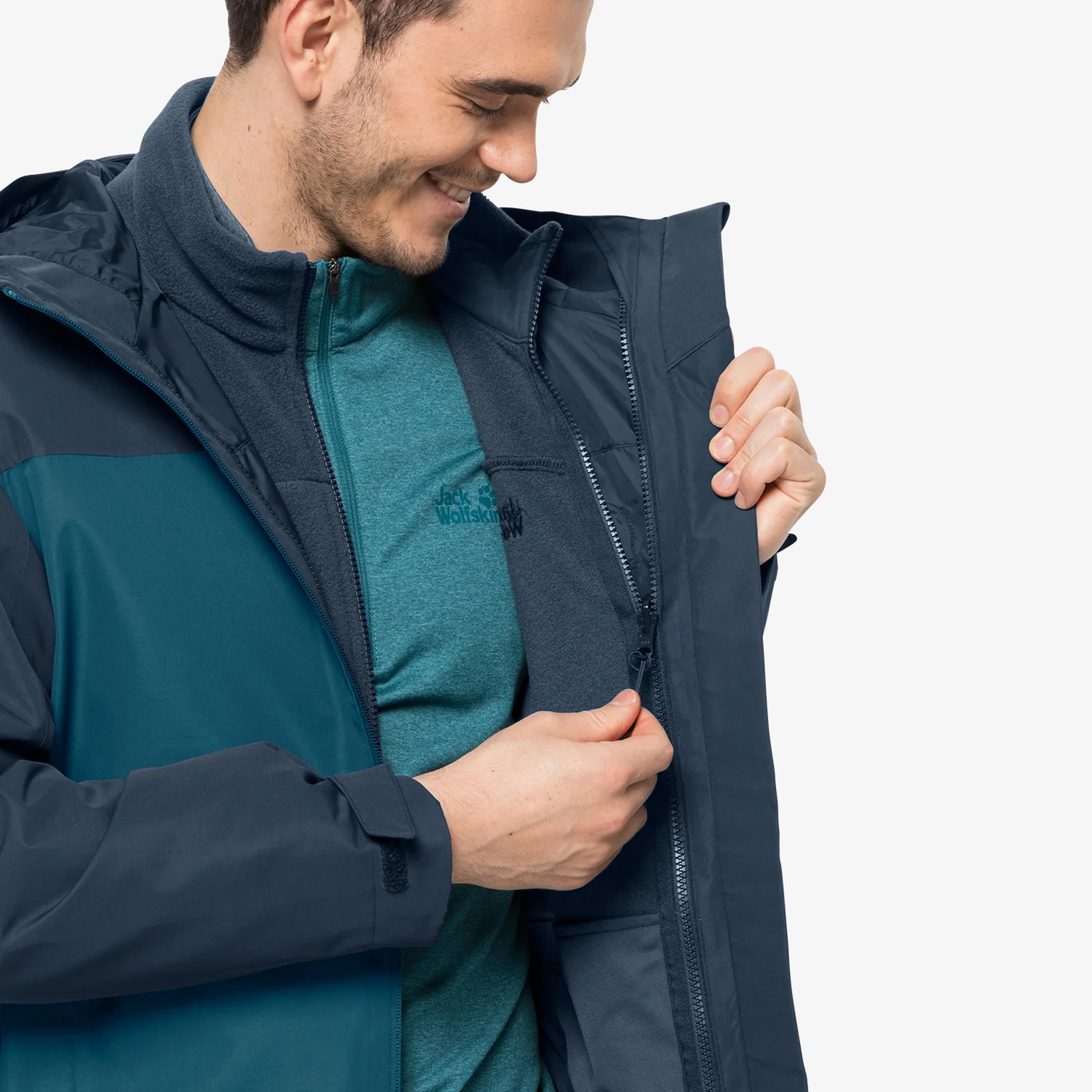 Jack Wolfskin Taubenberg 3in1 Erkek Mavi Mont
