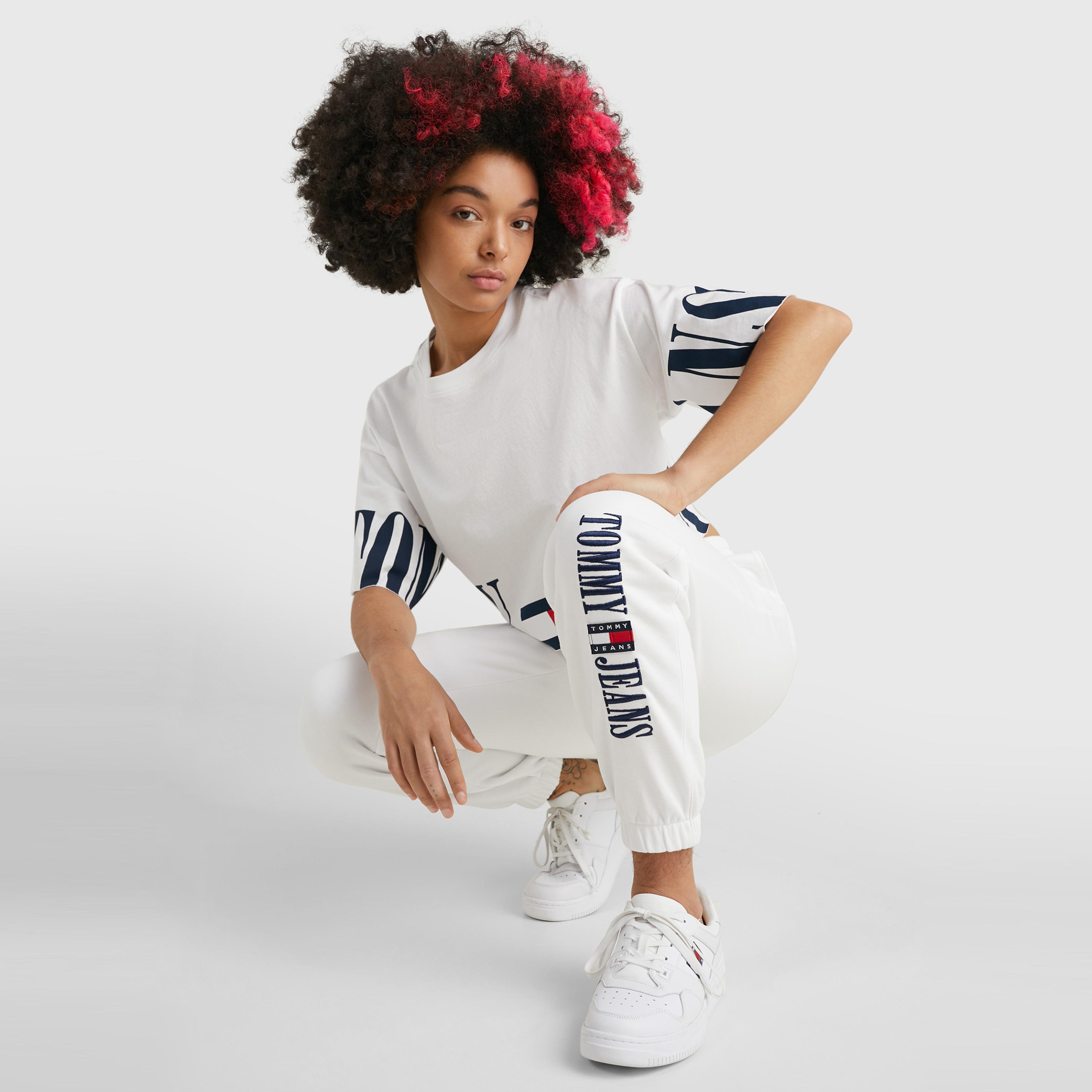 Tommy Jeans Classics Kadın Beyaz Eşofman Altı
