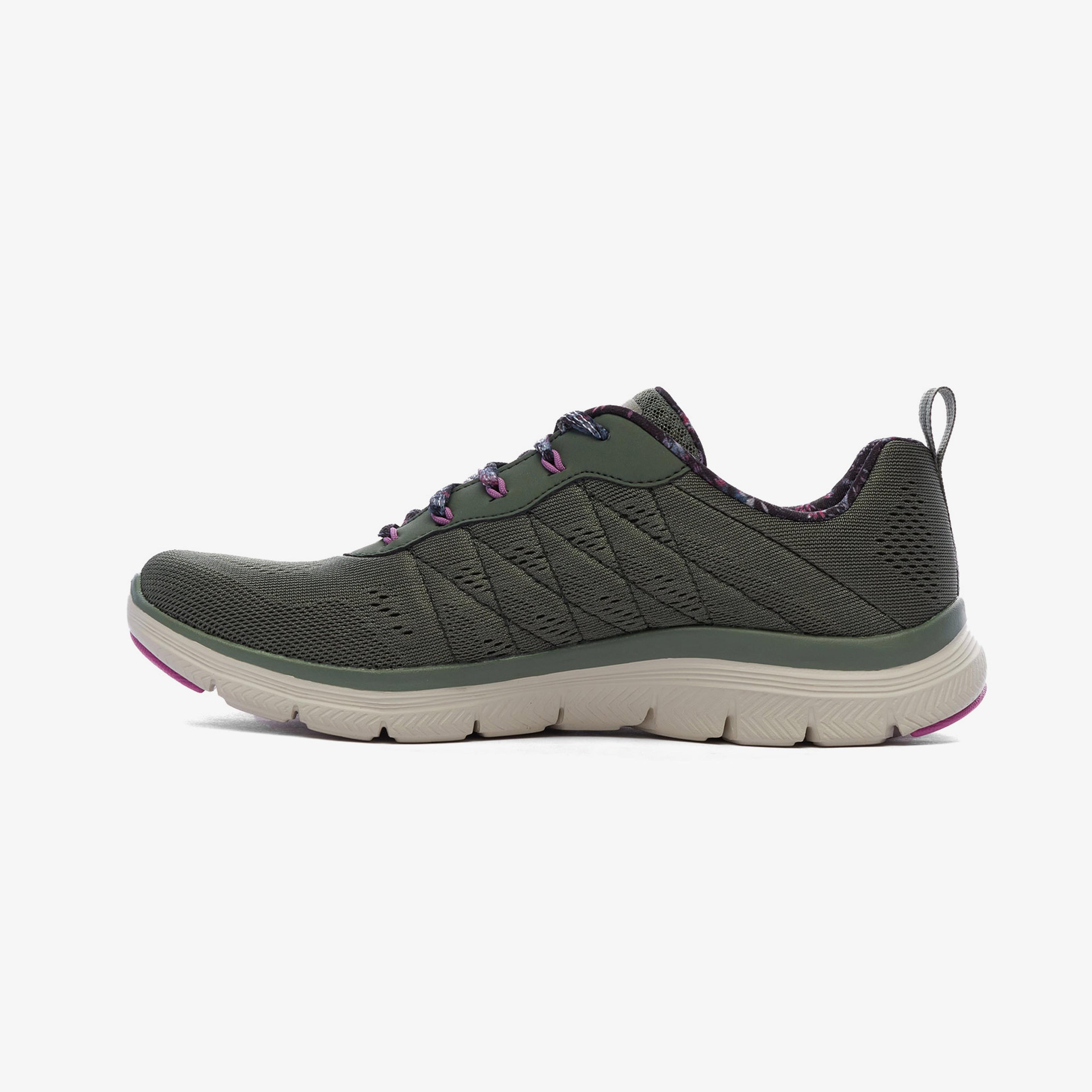 Skechers Flex Appeal 4.0-Floral Ground Kadın Yeşil Spor Ayakkabı