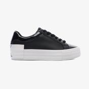 Calvin Klein Jeans Vulc Flatform Bold Leather-Glossy Kadın Siyah Sneaker