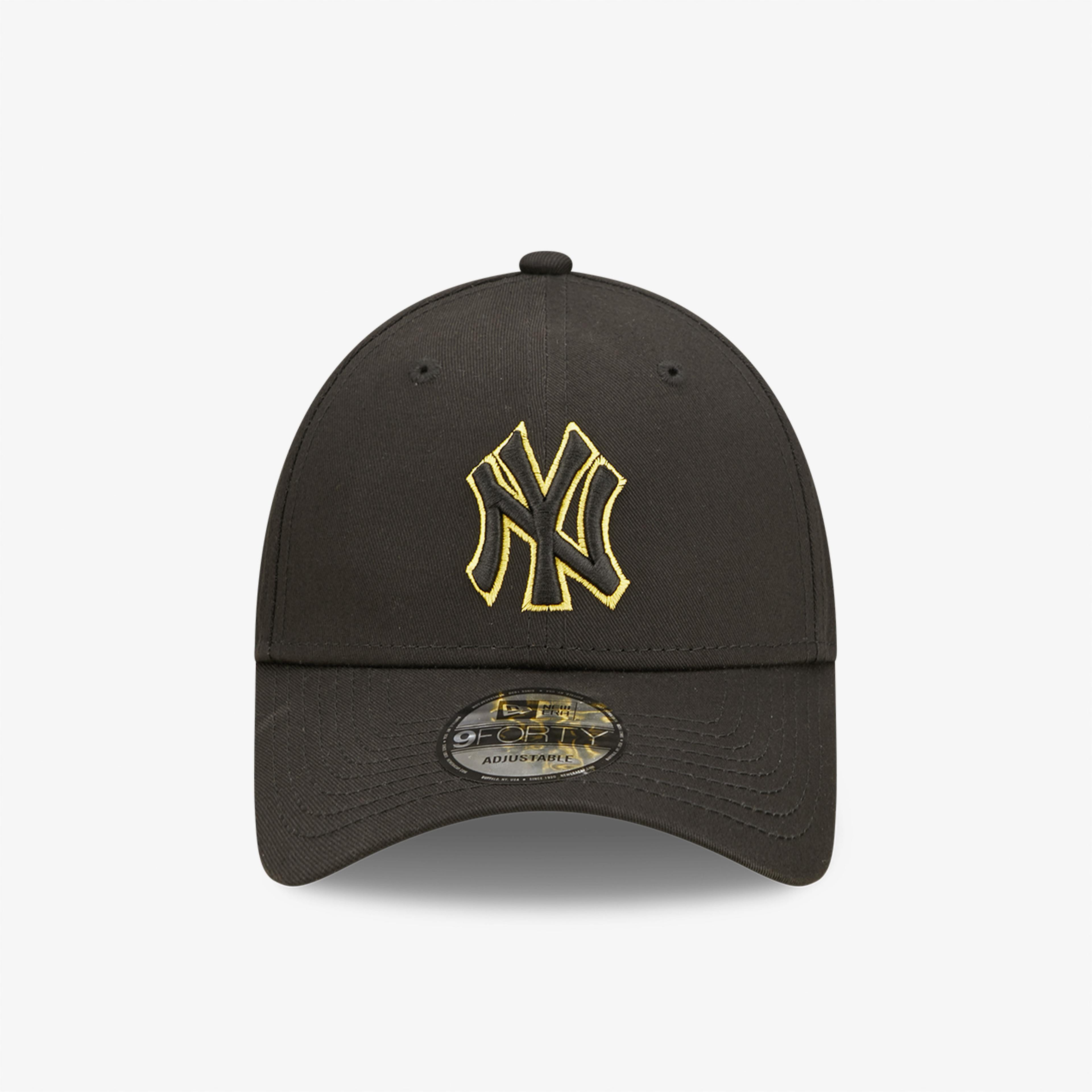 New Era New York Yankees Team Outline Unisex Siyah Şapka