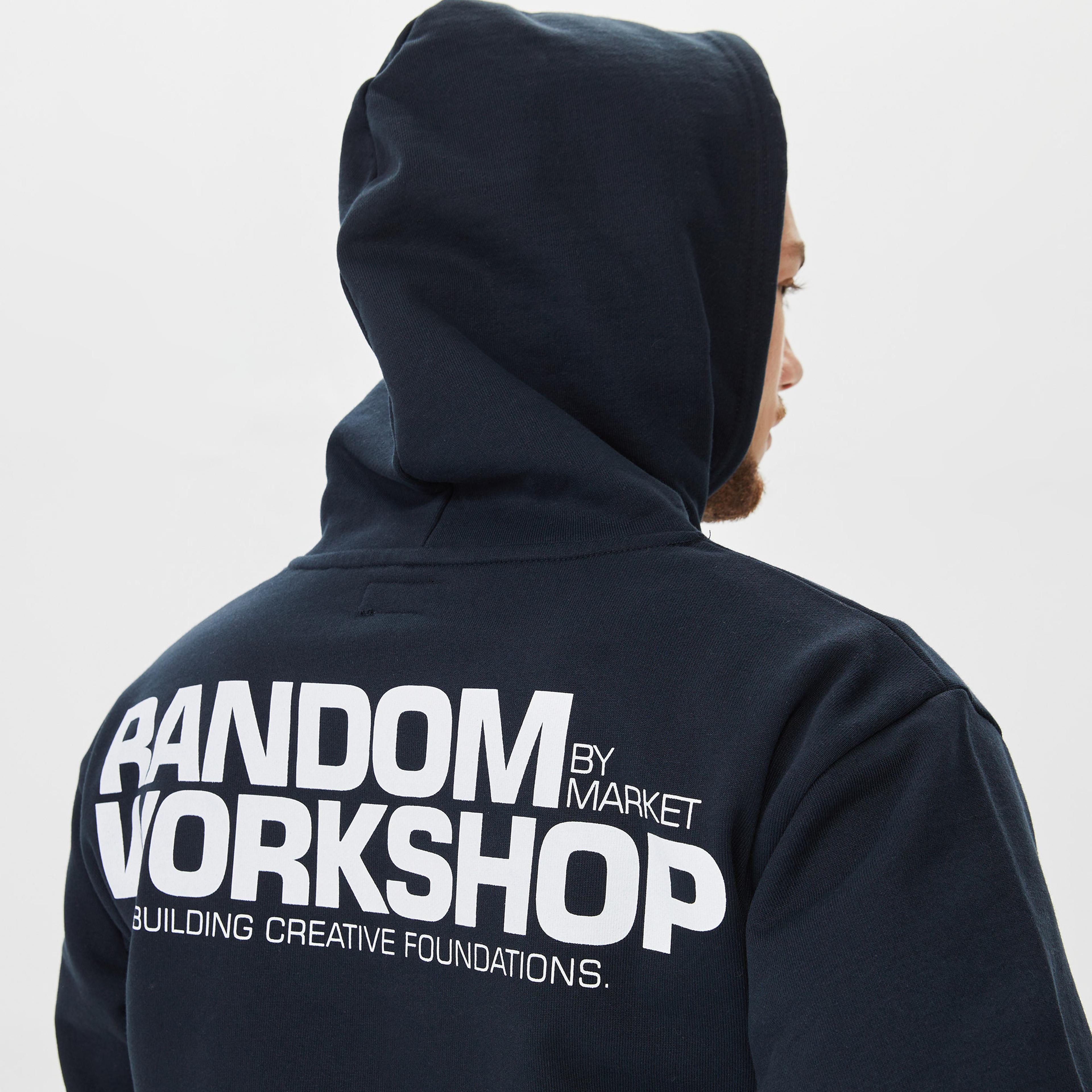 Market Workshop Bear Erkek Lacivert Hoodie