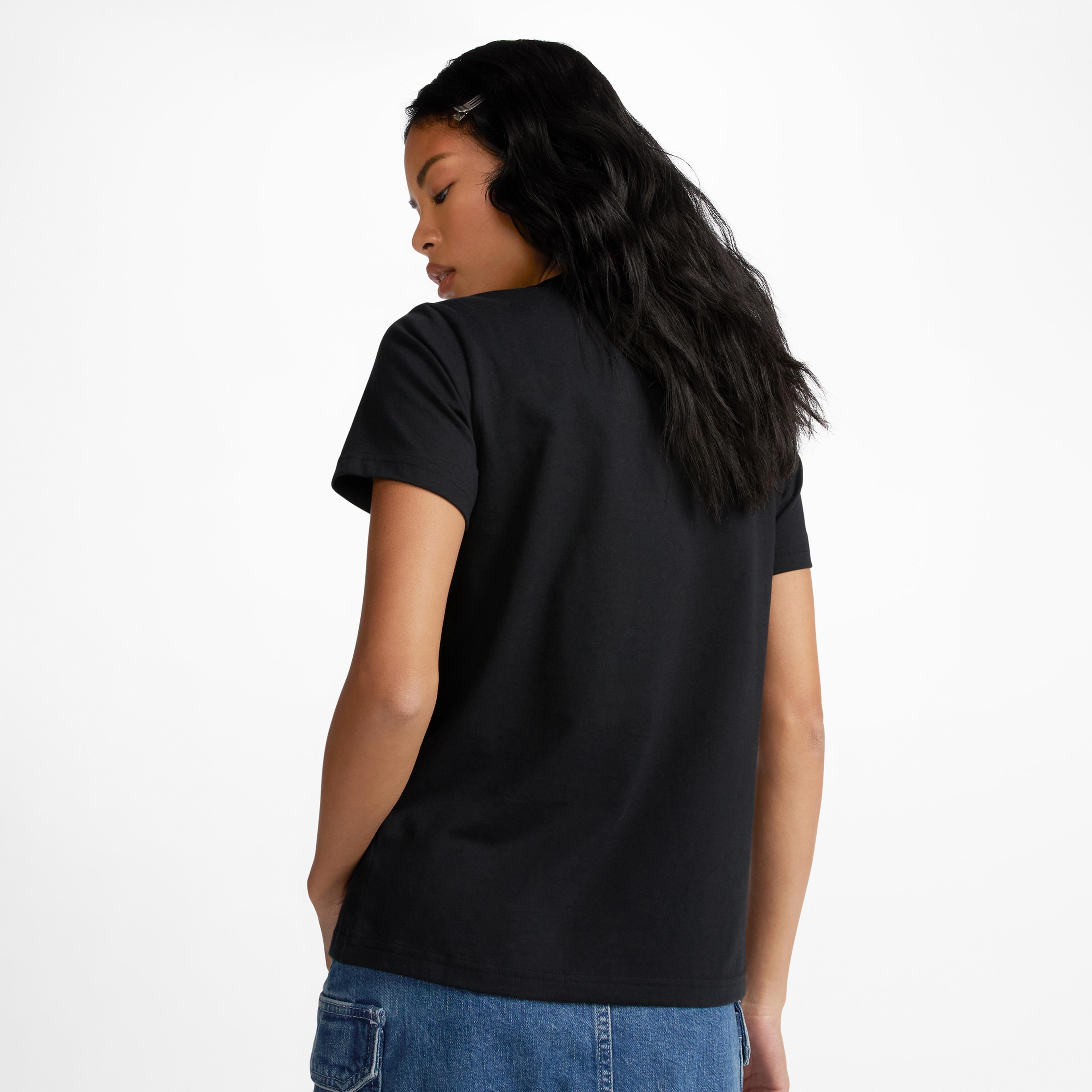 Converse Chuck Taylor Patch Kadın Siyah T-Shirt