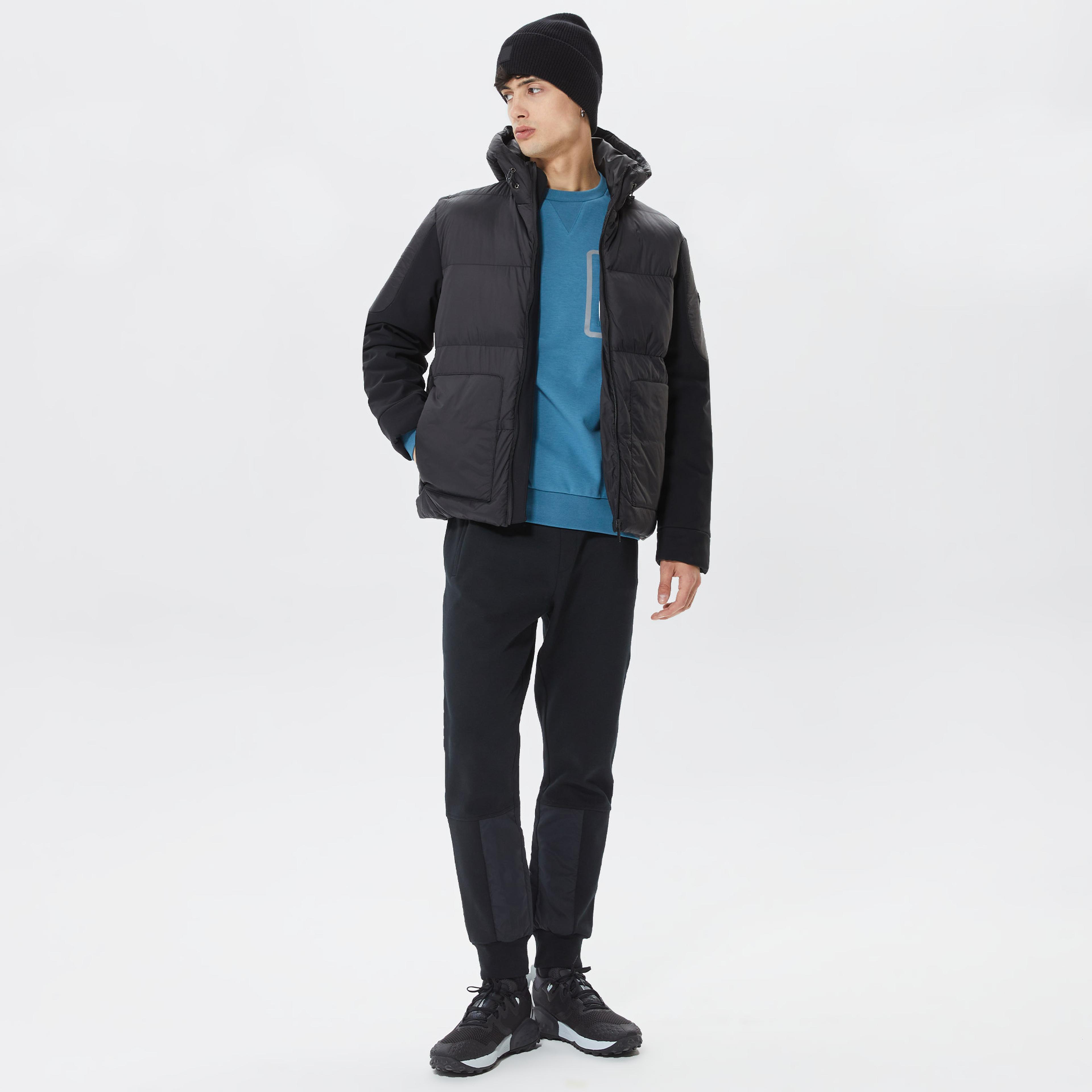 Ruck&Maul Casual Sportswear Hybrid Erkek Siyah Mont