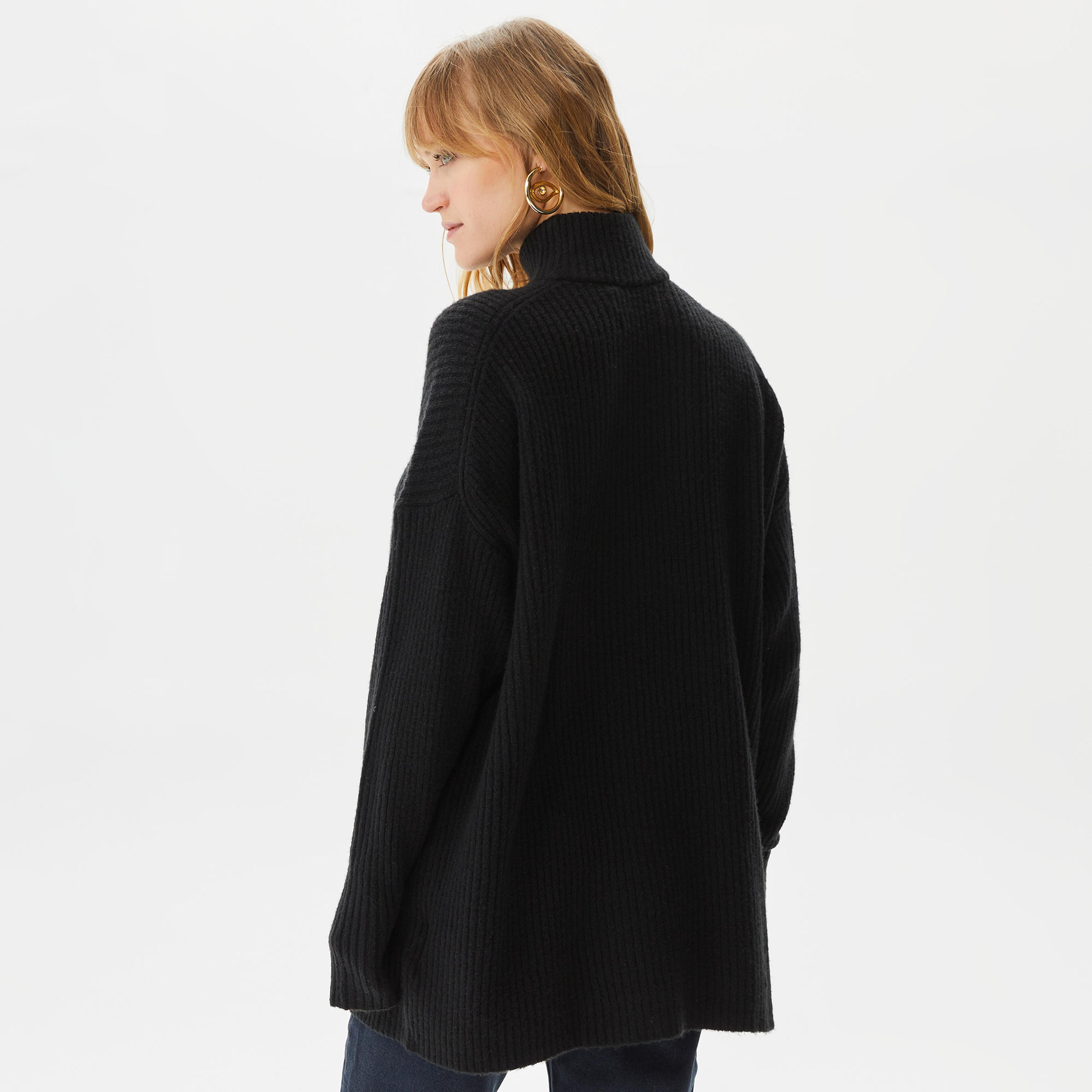 Calvin Klein Jeans Oversized Sweater Kadın Siyah Kazak