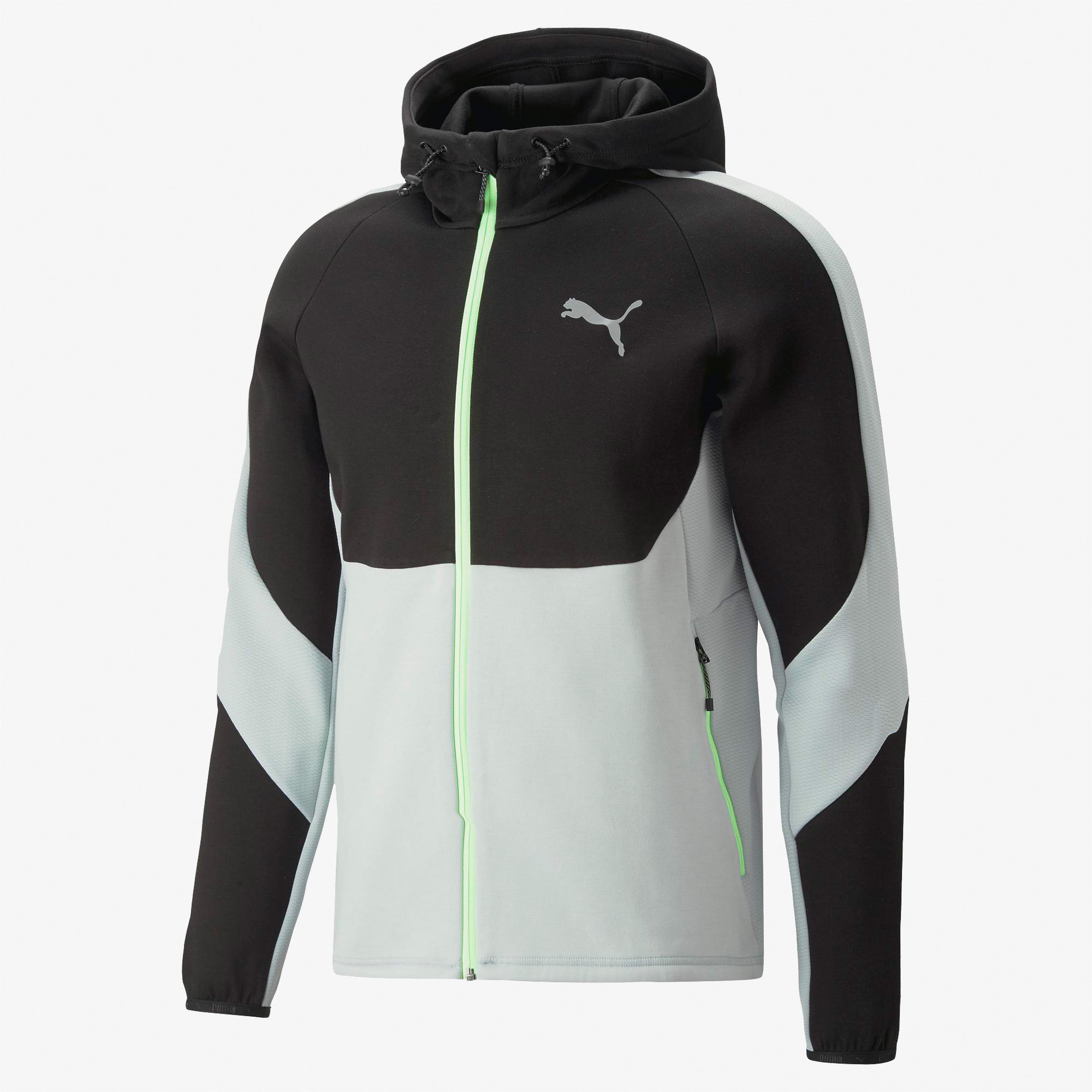 Puma Evostripe Full-Zip Erkek Siyah Sweatshirt