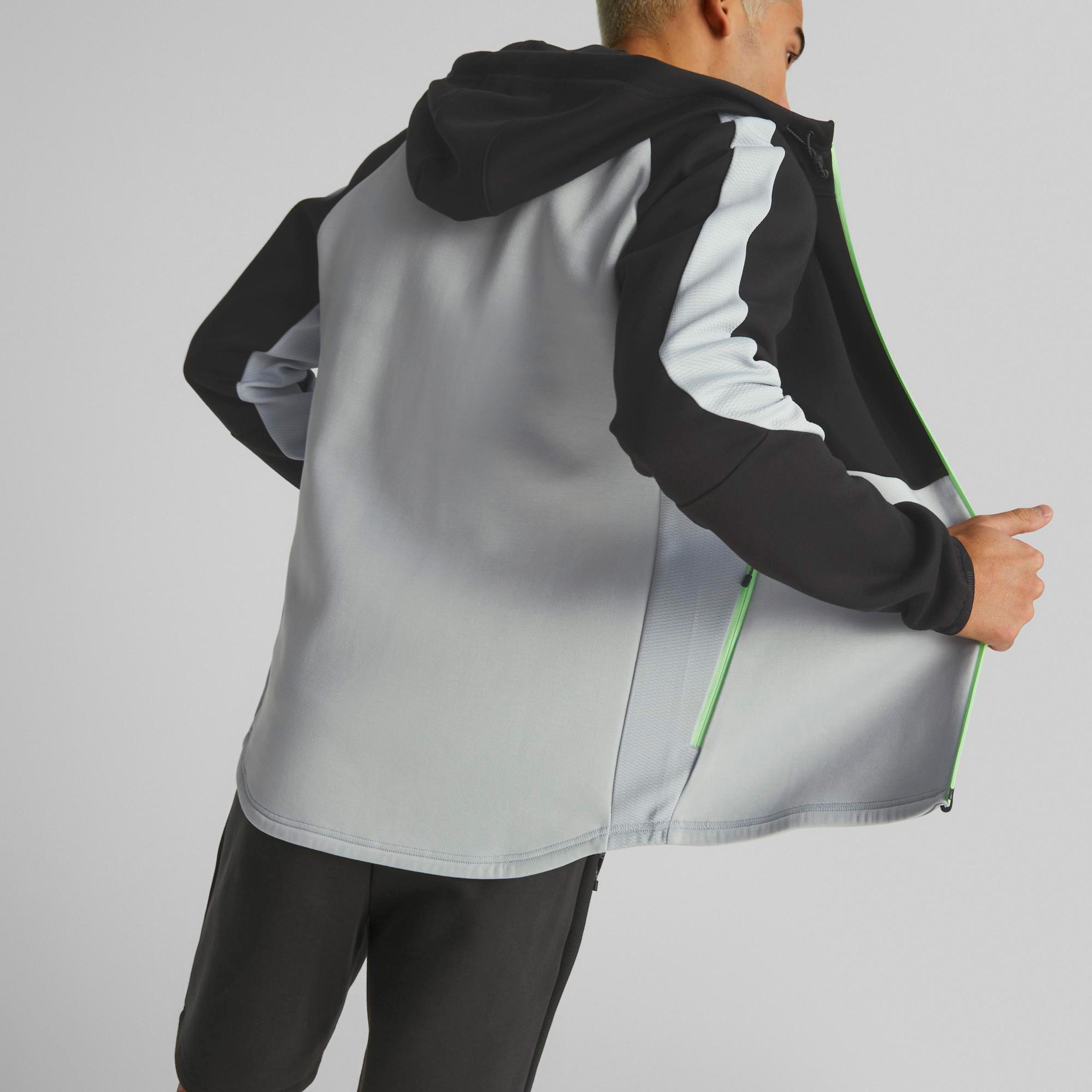Puma Evostripe Full-Zip Erkek Siyah Sweatshirt
