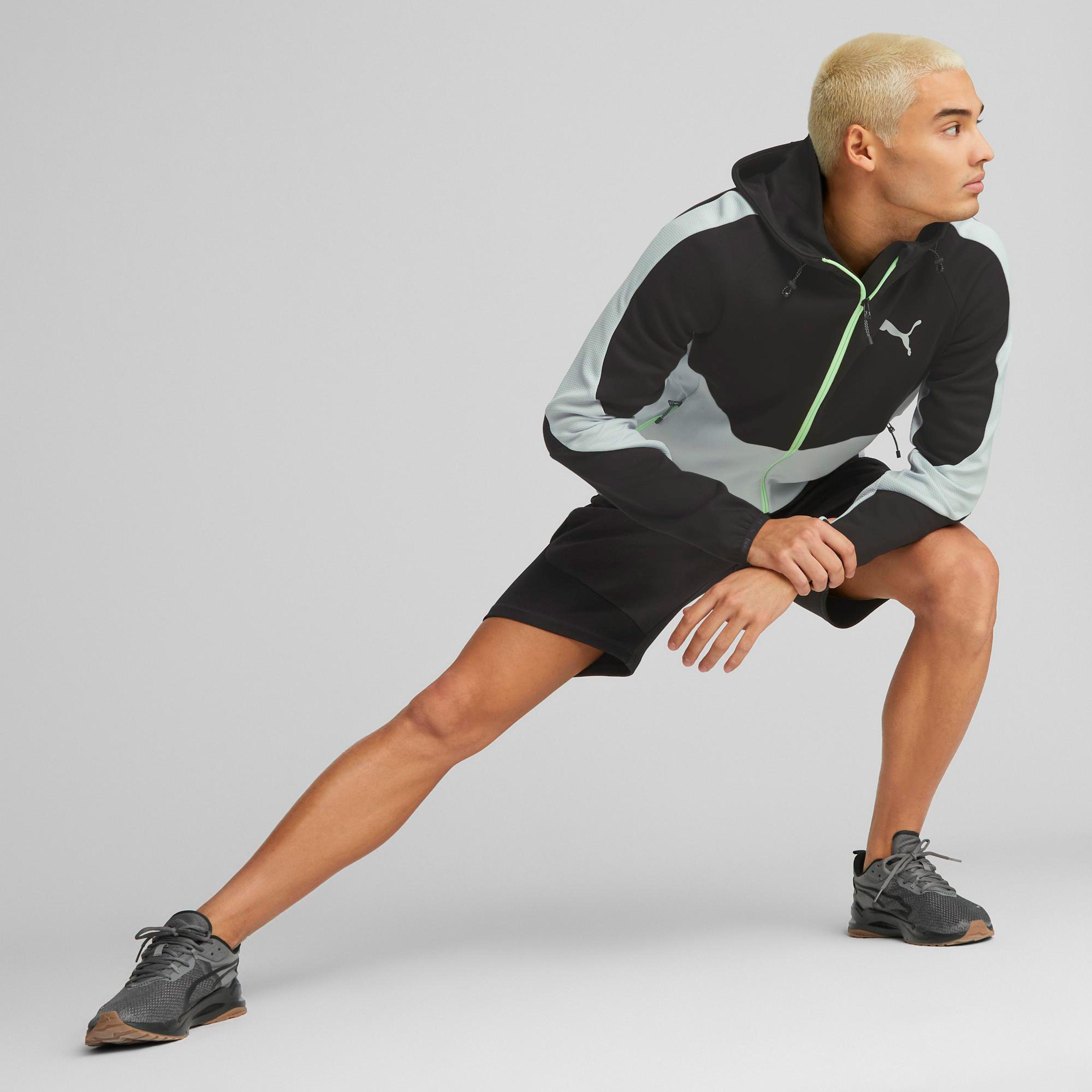 Puma Evostripe Full-Zip Erkek Siyah Sweatshirt