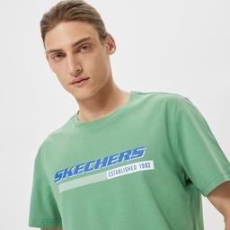 Skechers Big Logo Erkek Yeşil T-Shirt