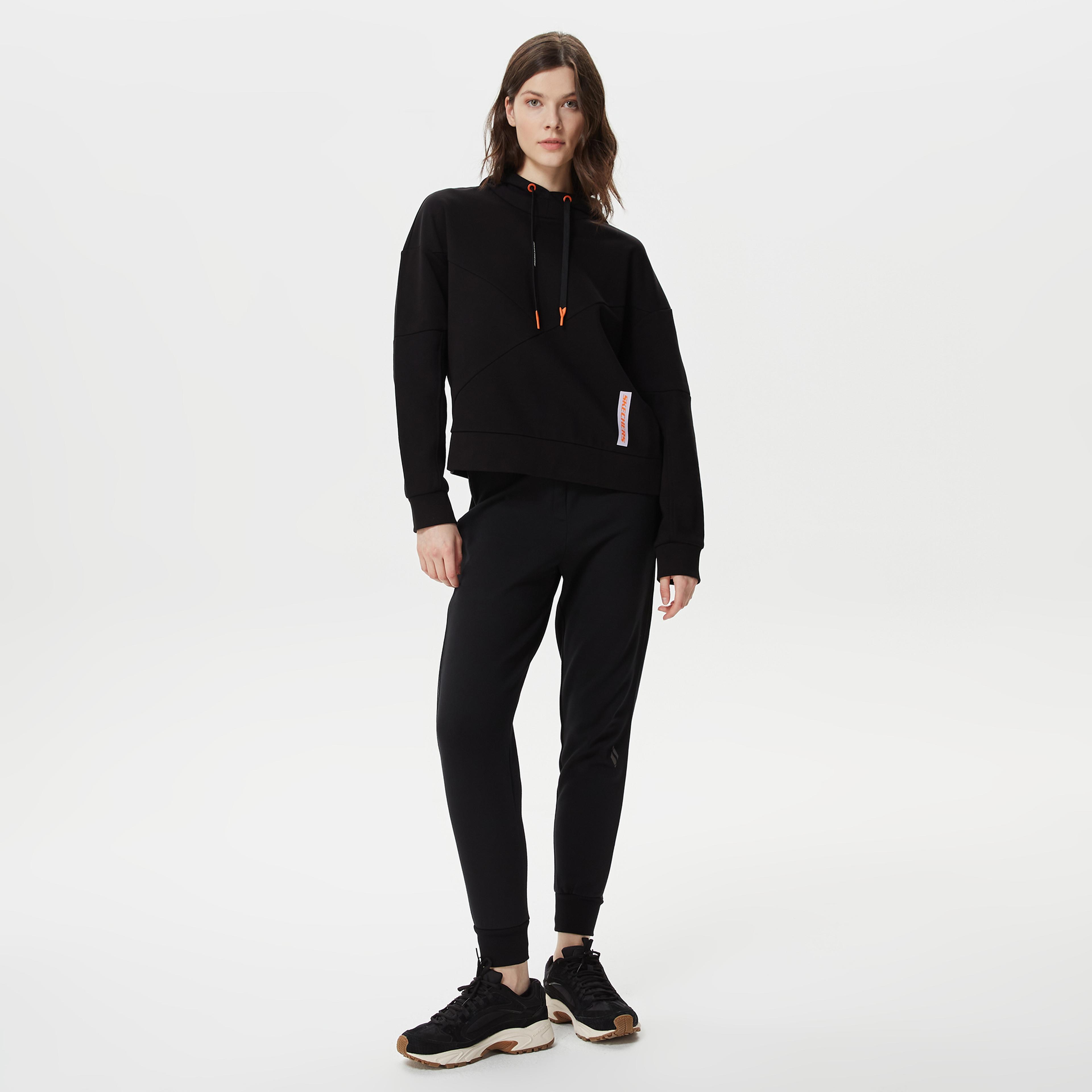 Skechers Foil Covered Jogger Kadın Siyah Eşofman Altı
