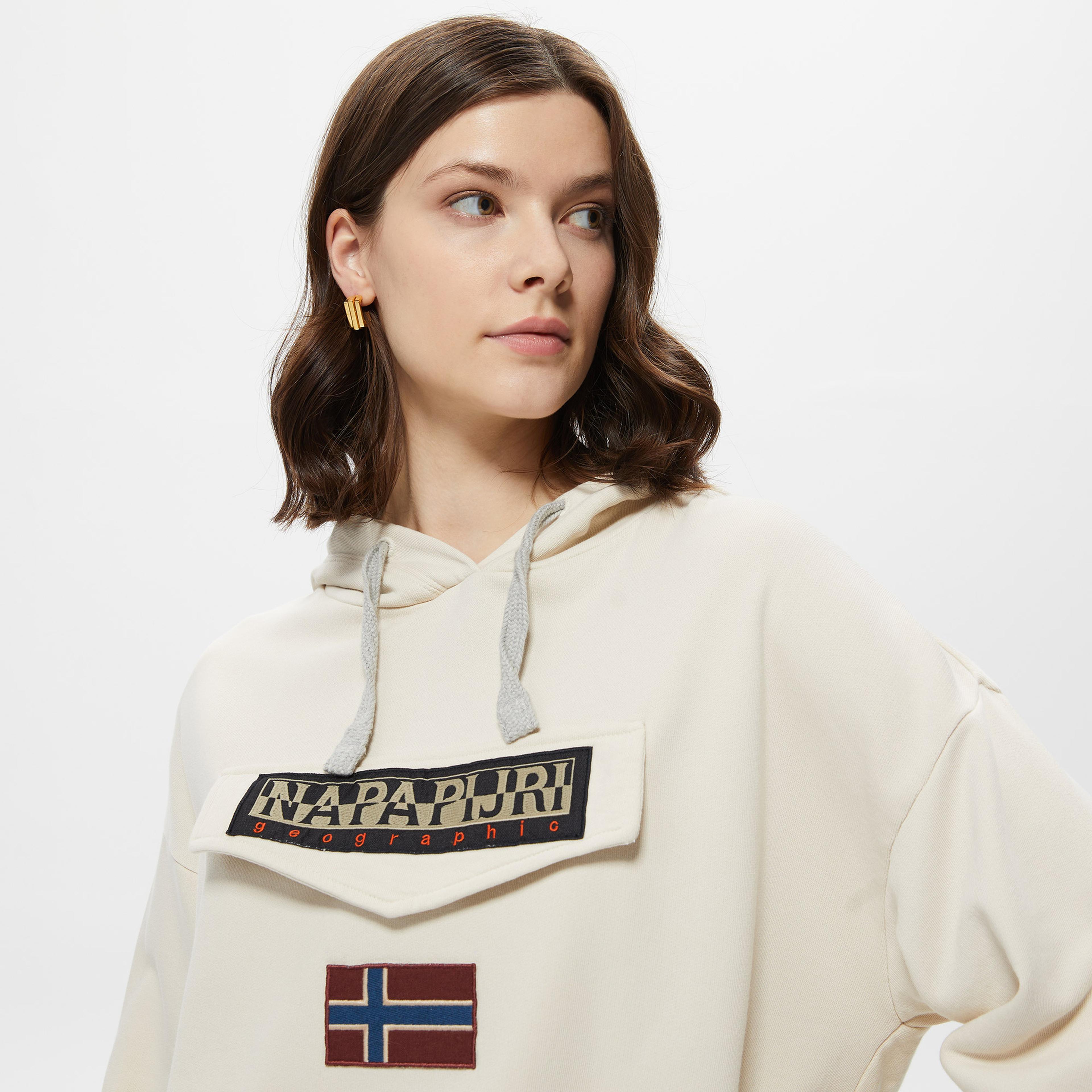 Napapijri Burgee S 1 Kadın Krem Hoodie