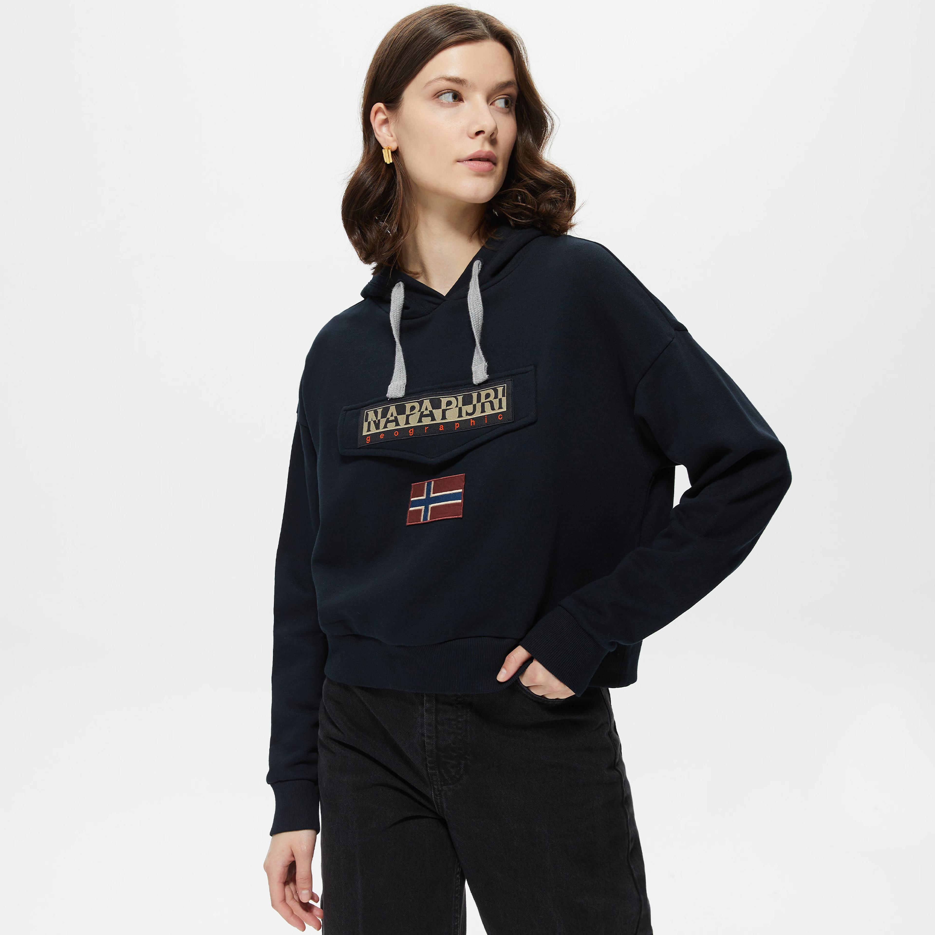 Napapijri Burgee S 1 Kadın Siyah Hoodie