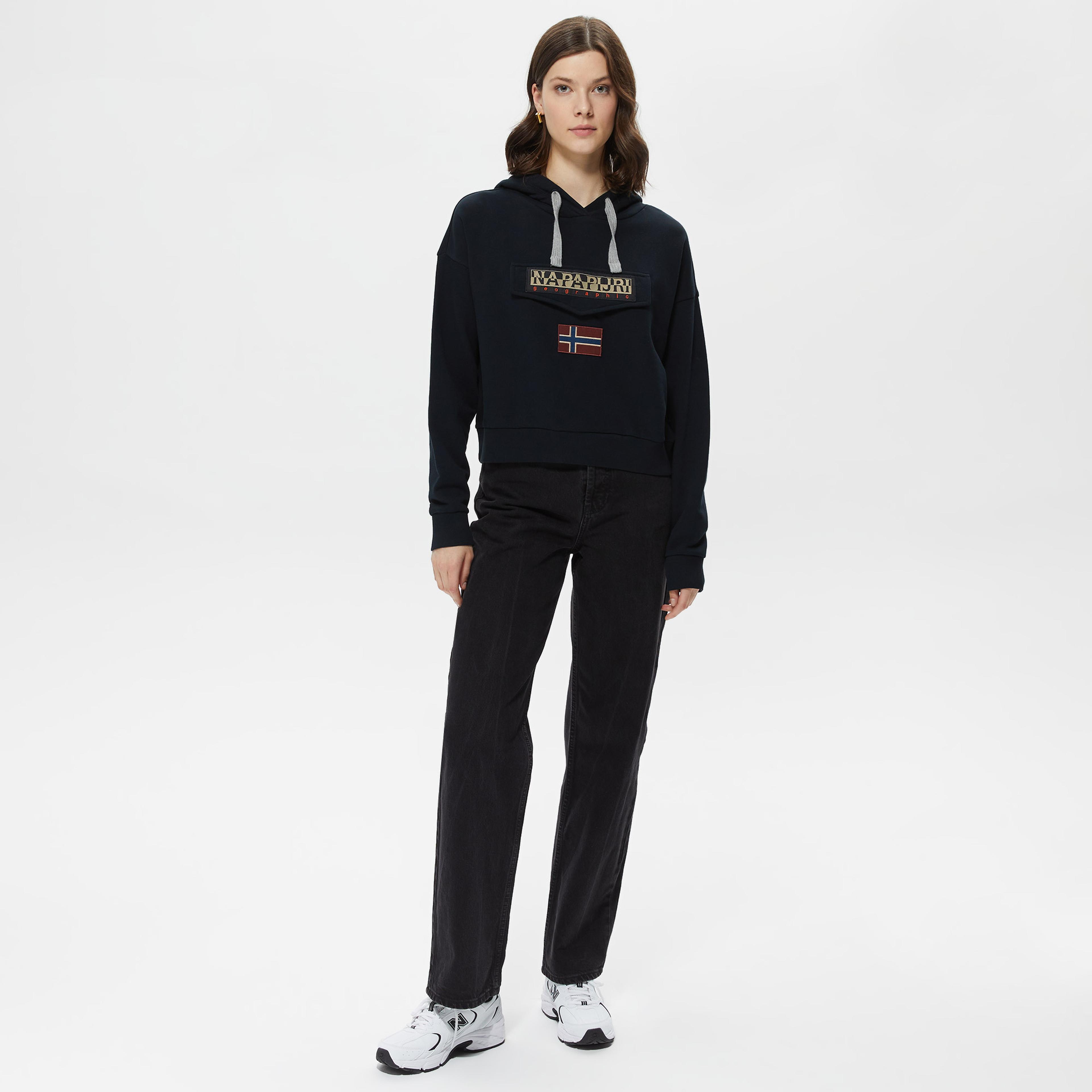Napapijri Burgee S 1 Kadın Siyah Hoodie