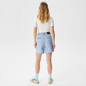 Lacoste Kadın Loose Fit Denim Açık Mavi Bermuda