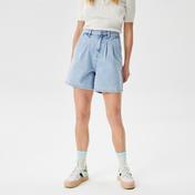 Lacoste Kadın Loose Fit Denim Açık Mavi Bermuda