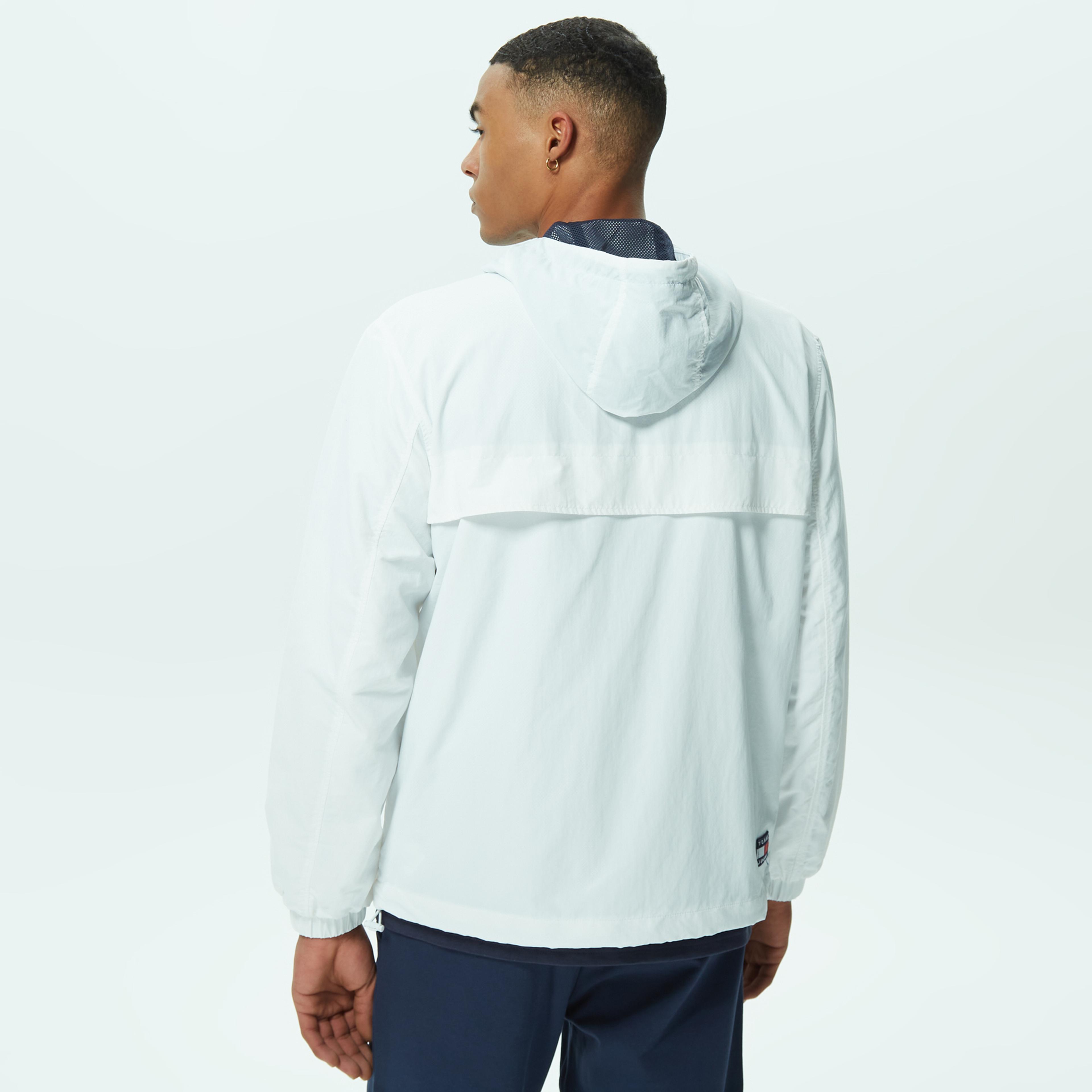 Tommy Jeans Chicago Erkek Beyaz Rüzgarlık