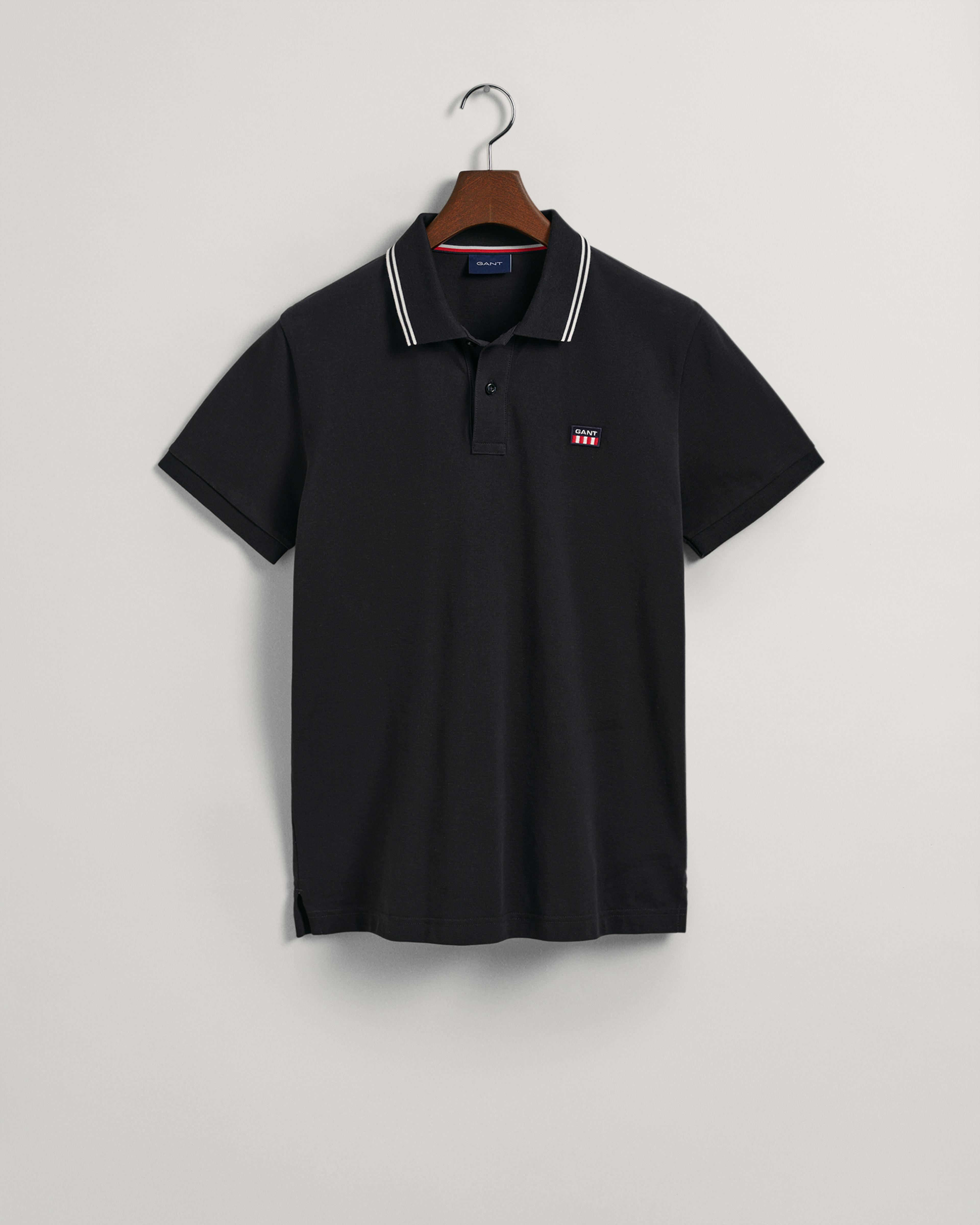 GANT Erkek Siyah Regular Fit Logolu Polo