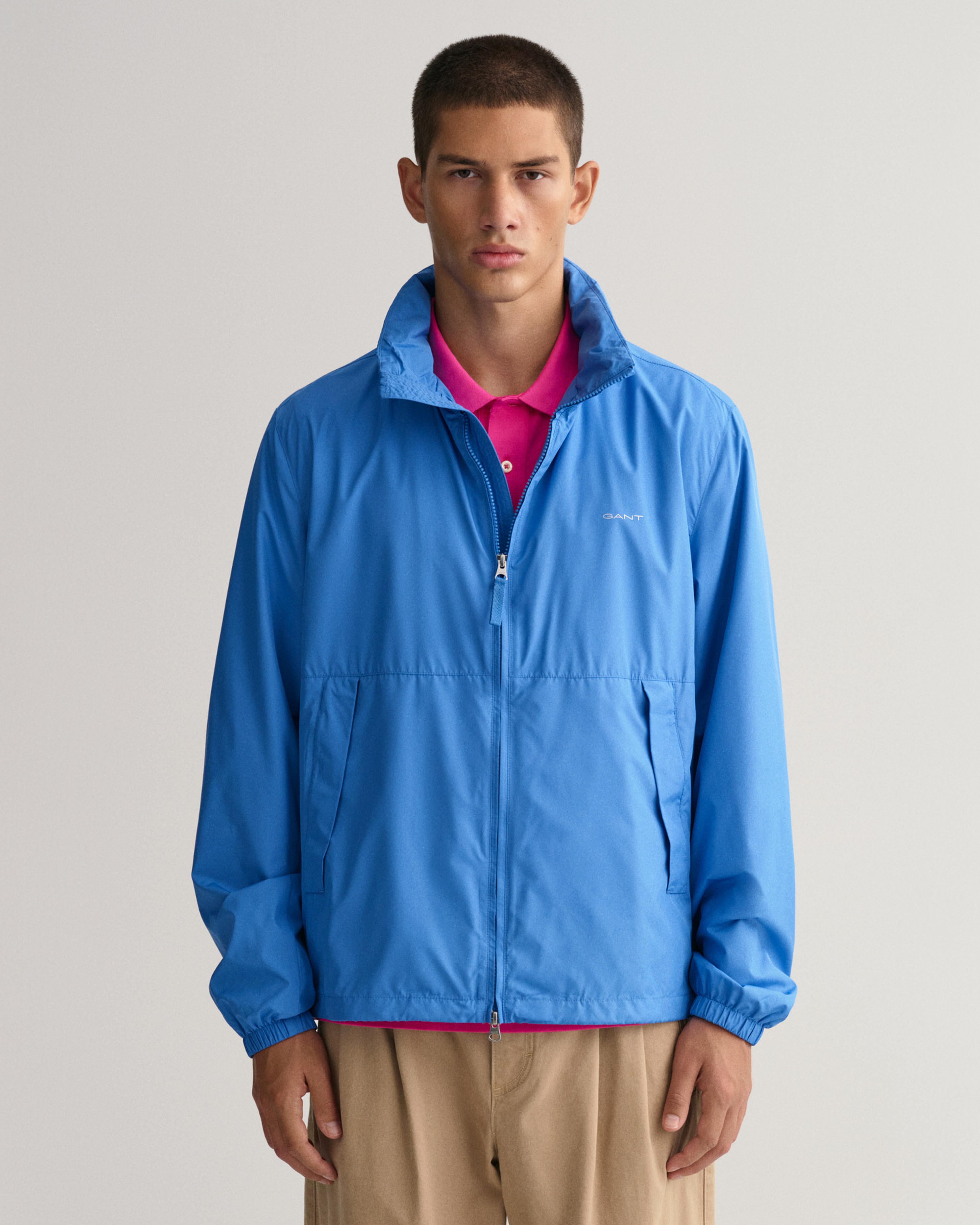GANT Erkek Mavi Regular Fit Fermuarlı Ceket