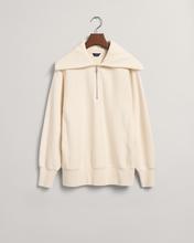 GANT Kadın Bej Relaxed Fit Yarım Fermuarlı Sweatshirt