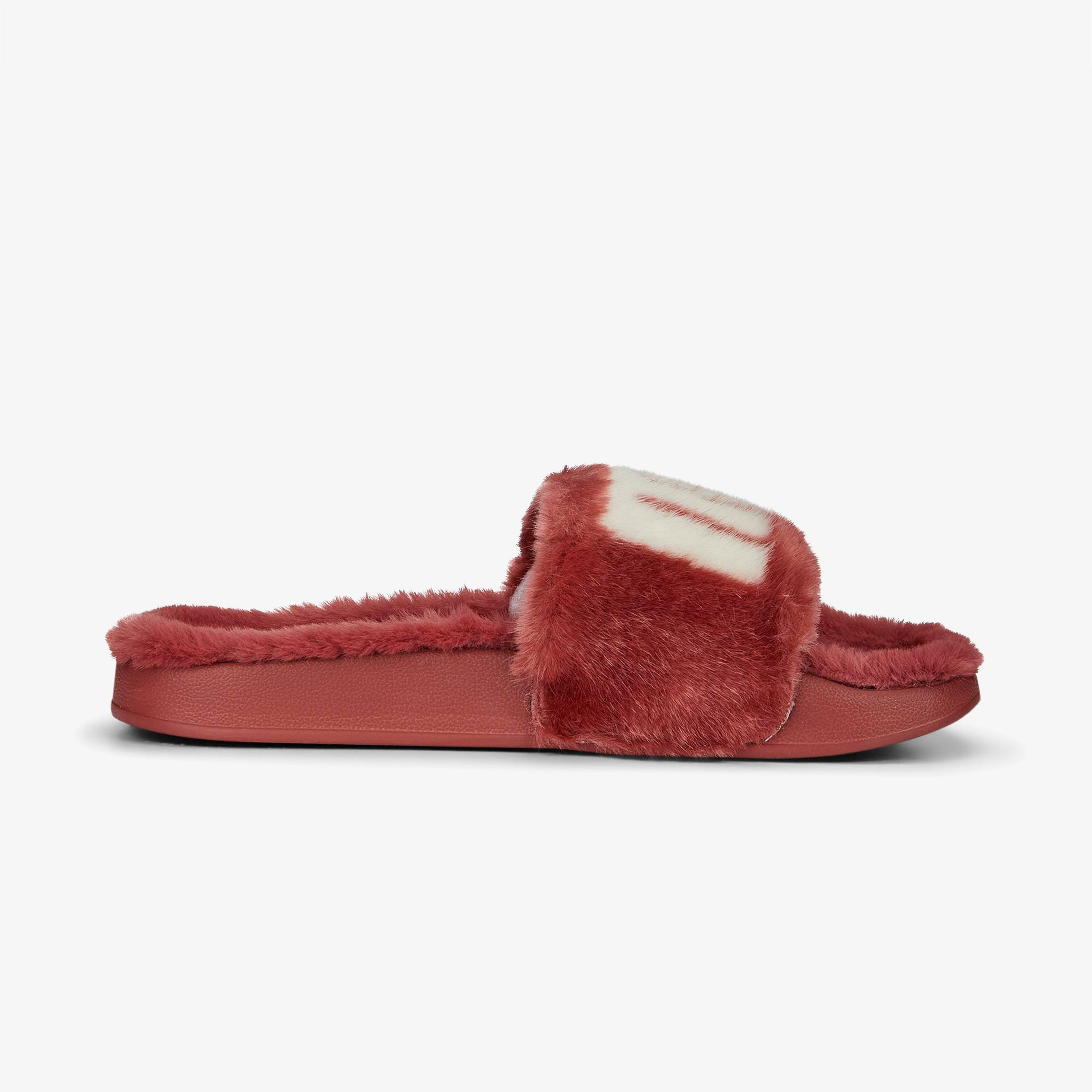Puma Leadcat 2.0 Fuzz Kadın Kırmızı Terlik