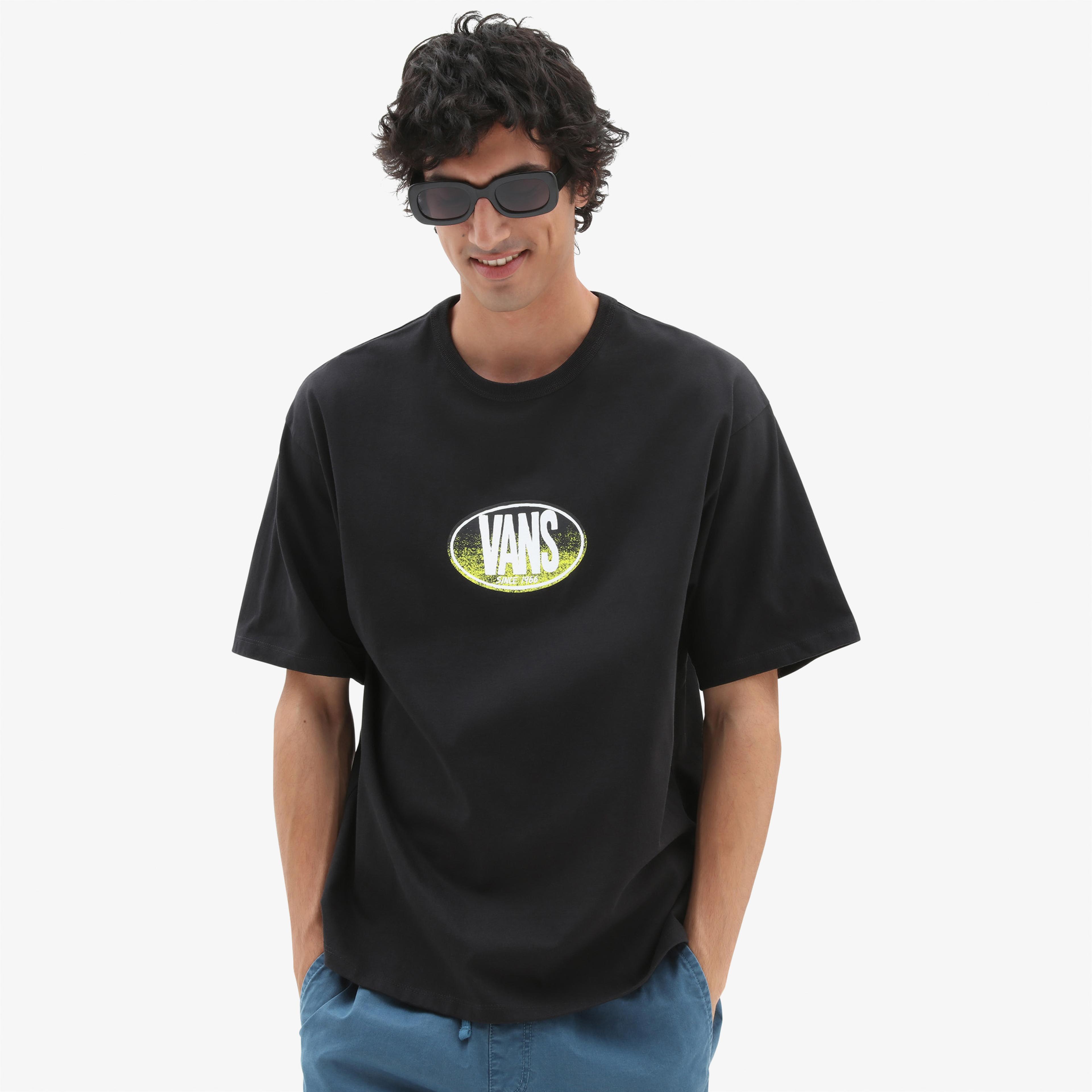 Vans Off The Wall Gradient Logo Erkek Siyah T-Shirt