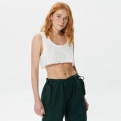 Holeacademie X The Meister Crop Kadın Krem T-Shirt