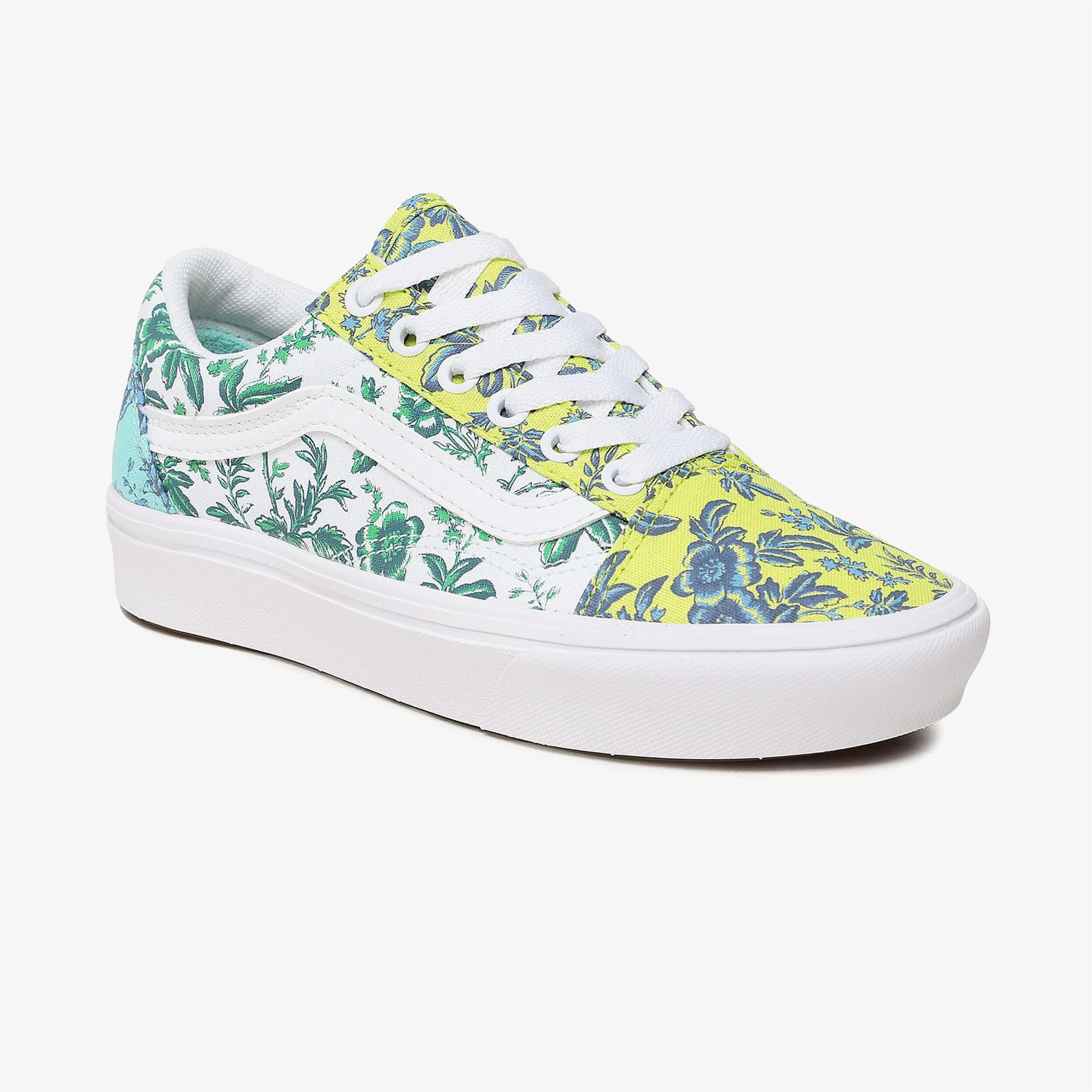 Vans ComfyCush Old Skool Kadın Mavi/Yeşil Sneaker