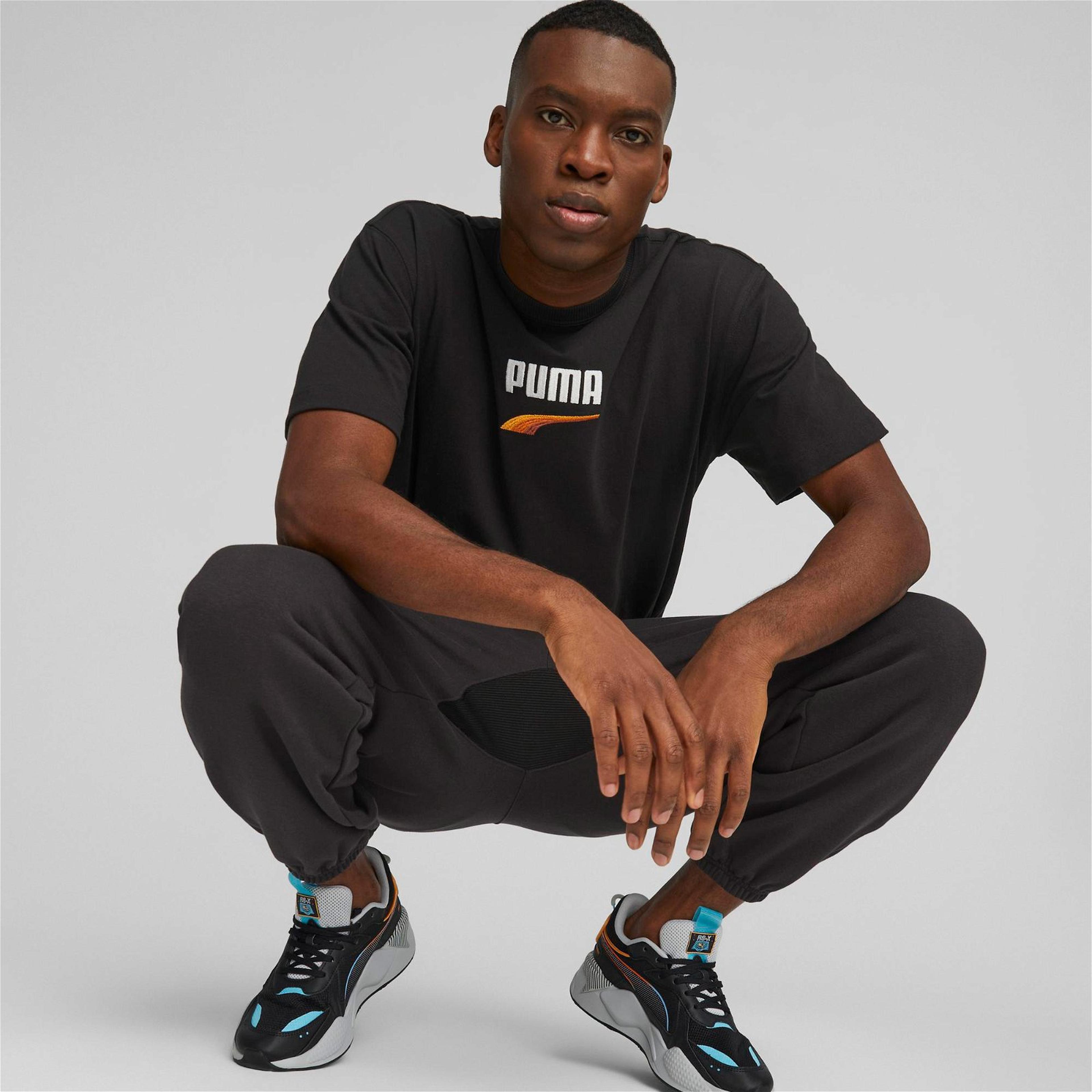 Puma Downtown Logo Erkek Siyah T-Shirt