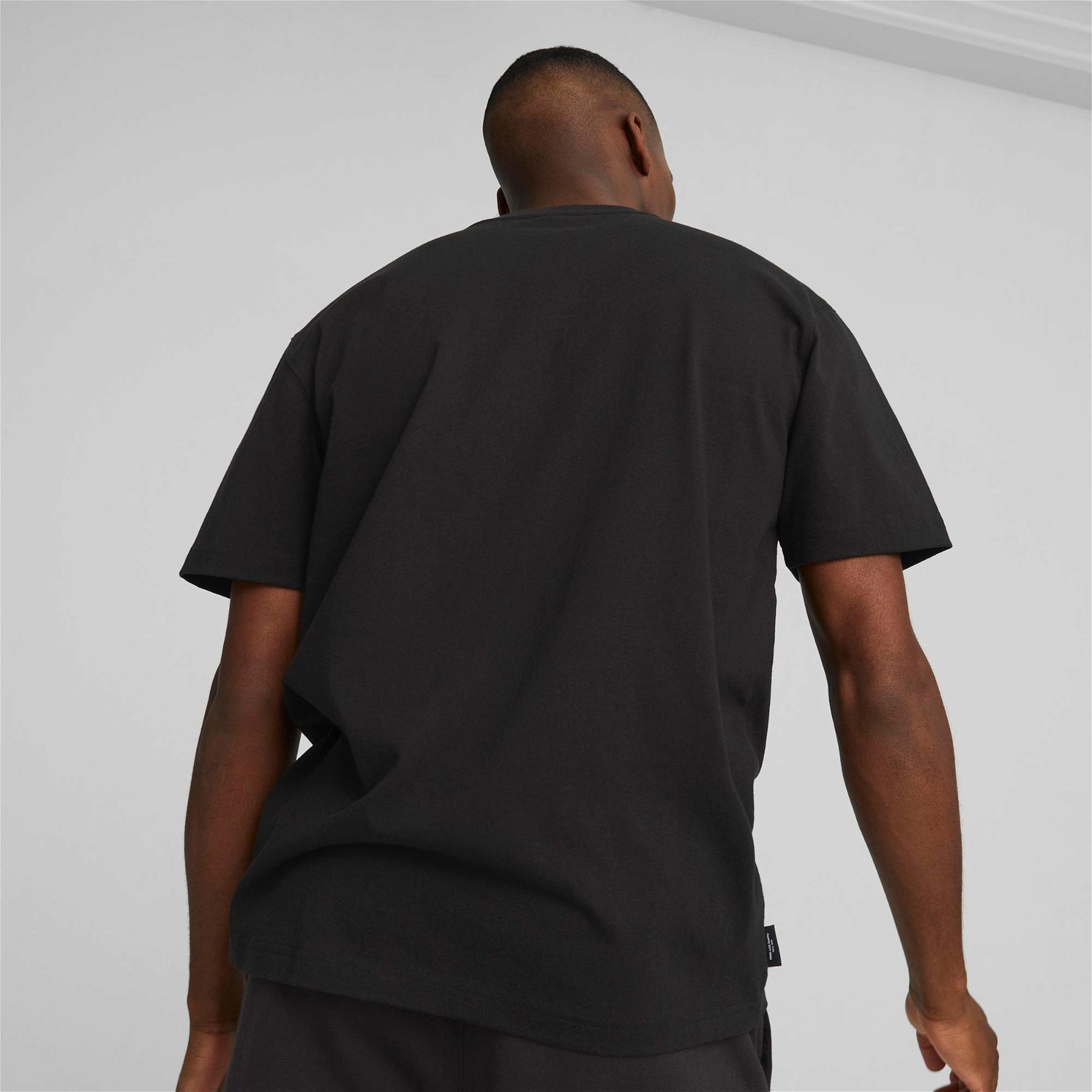 Puma Downtown Logo Erkek Siyah T-Shirt